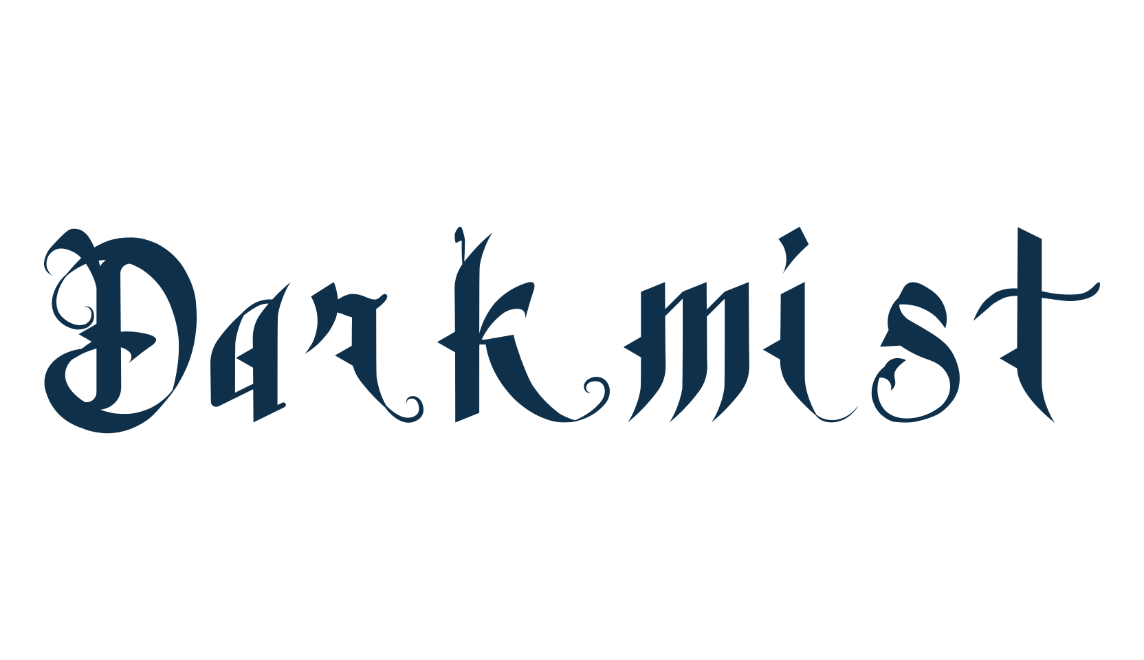Darkmist, fancy various gothic font preview