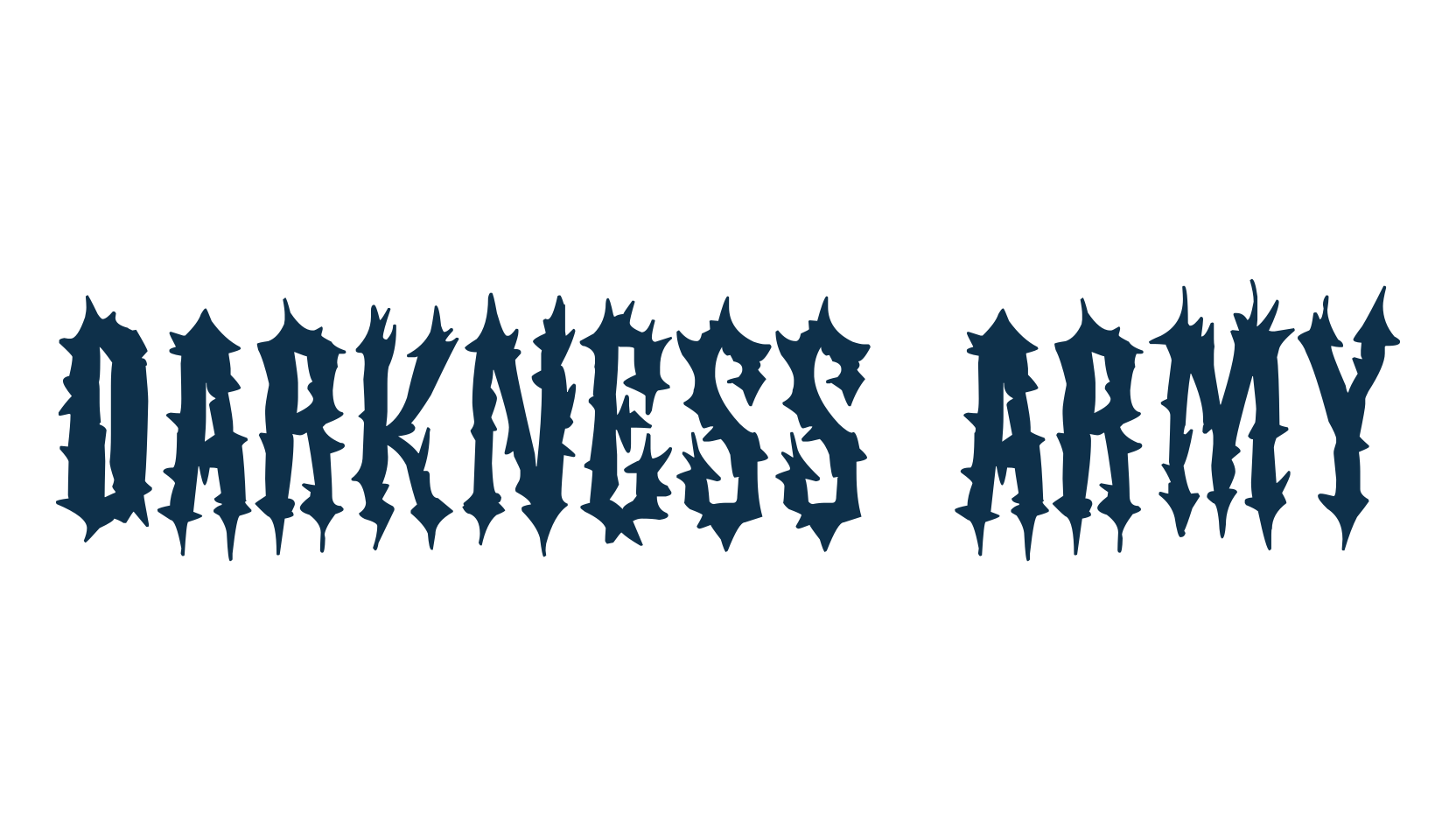 Darkness Army, gothic modern font preview