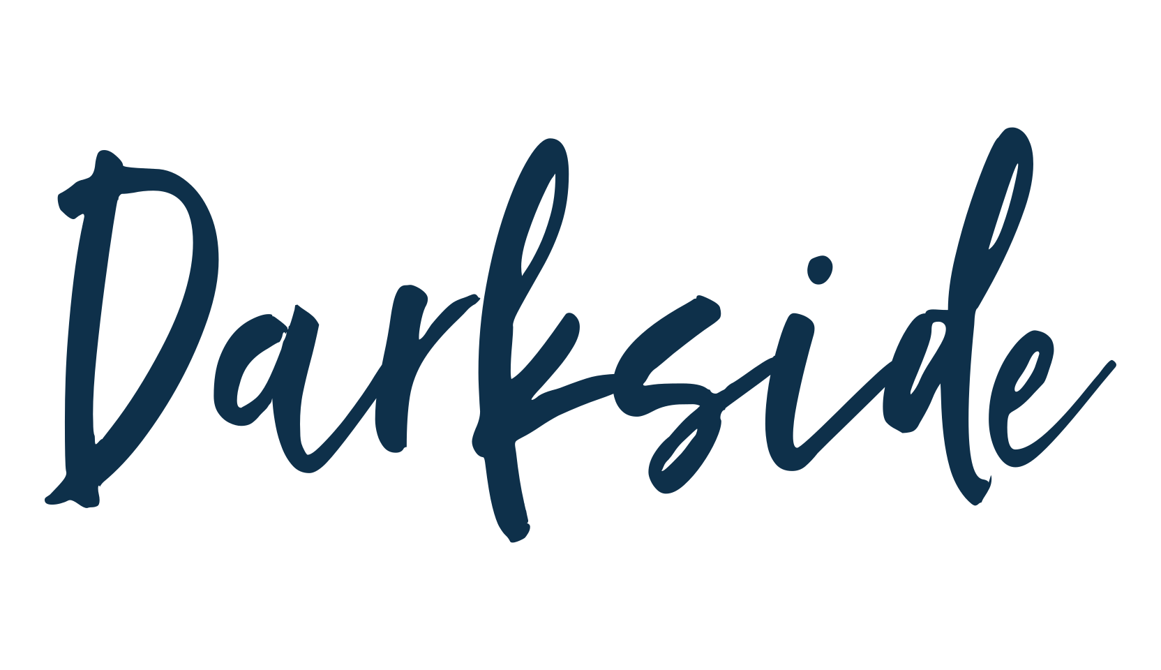 Darkside, handwriting font preview