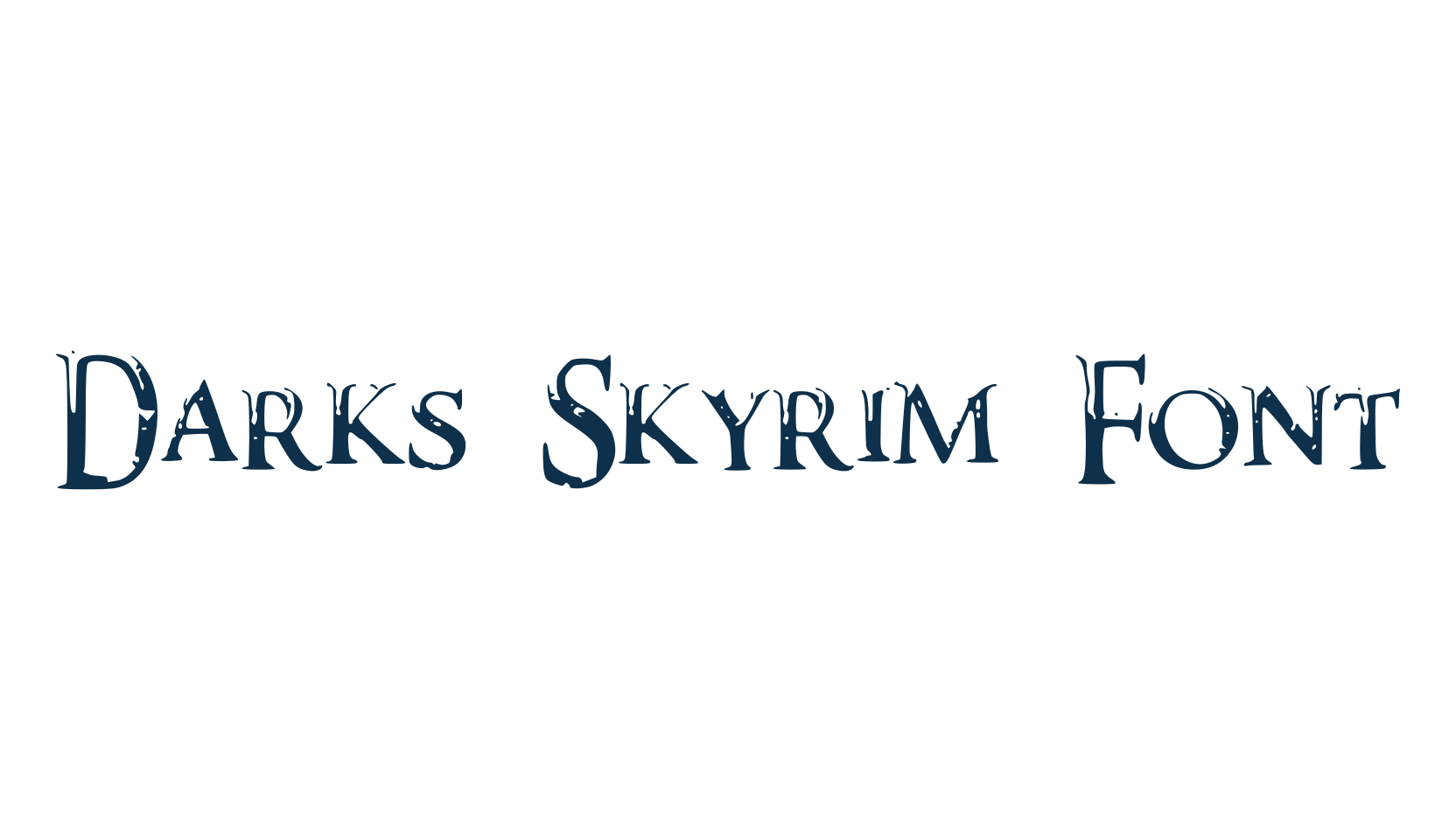 Darks Skyrim Font, various font preview