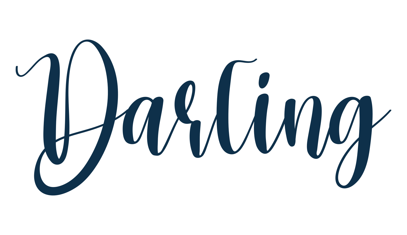 Darling (darling-5), calligraphy font preview