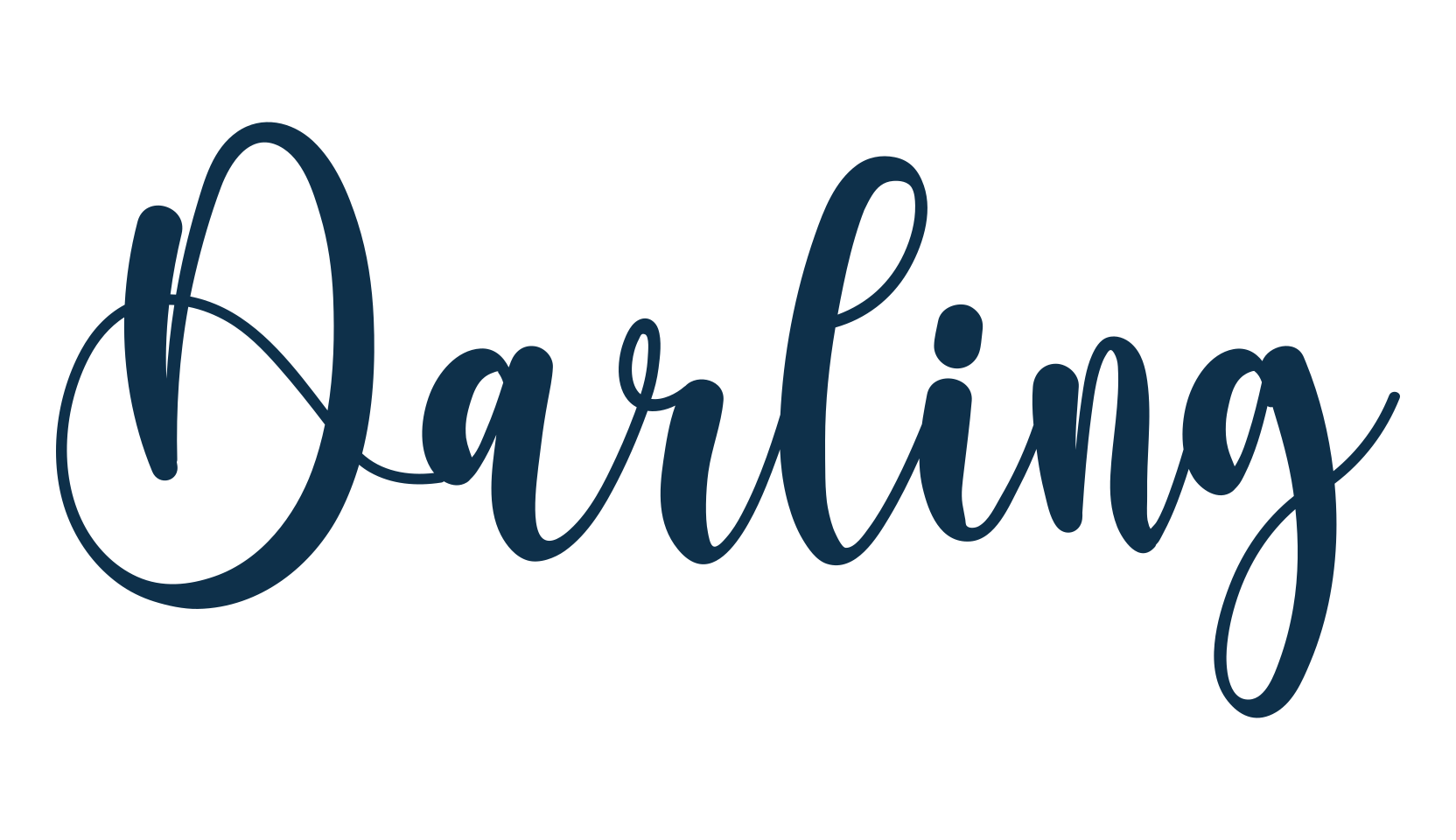 Darling (darling-7), calligraphy font preview