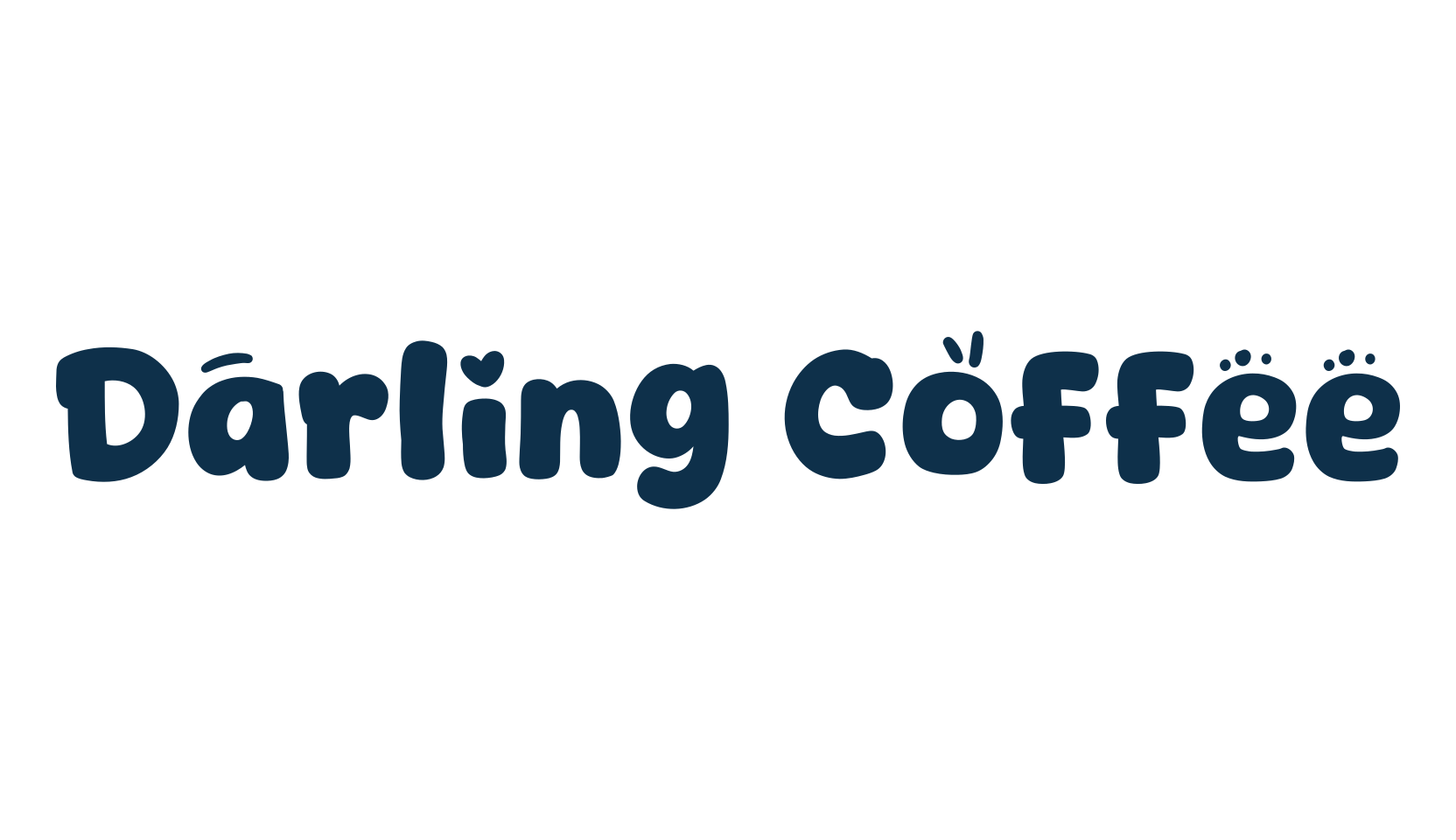 Darling Coffee, cartoon font preview
