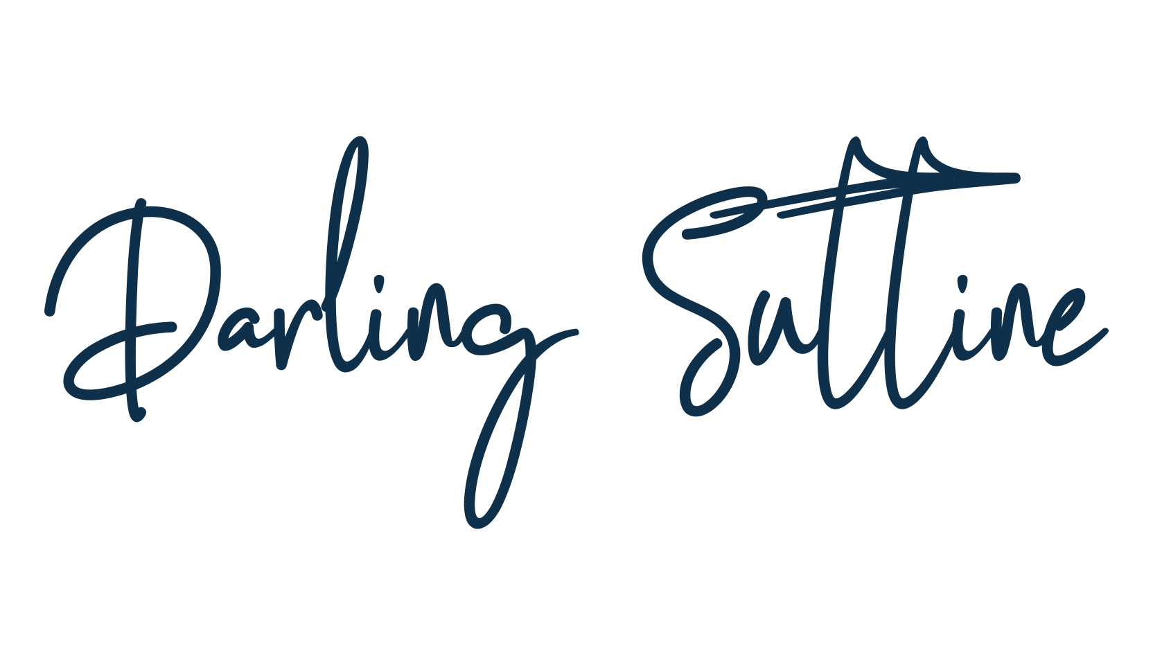 Darling Suttine, script handwritten fancy decorative calligraphy font preview