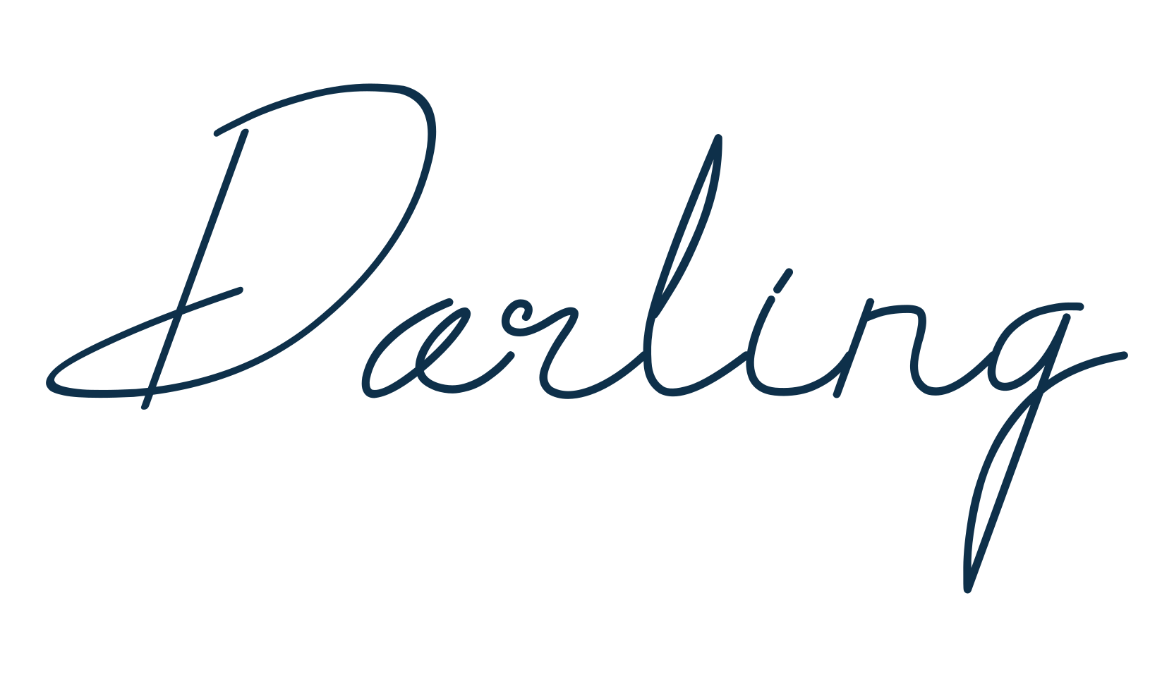 Darling (darling), script handwritten fancy decorative calligraphy font preview