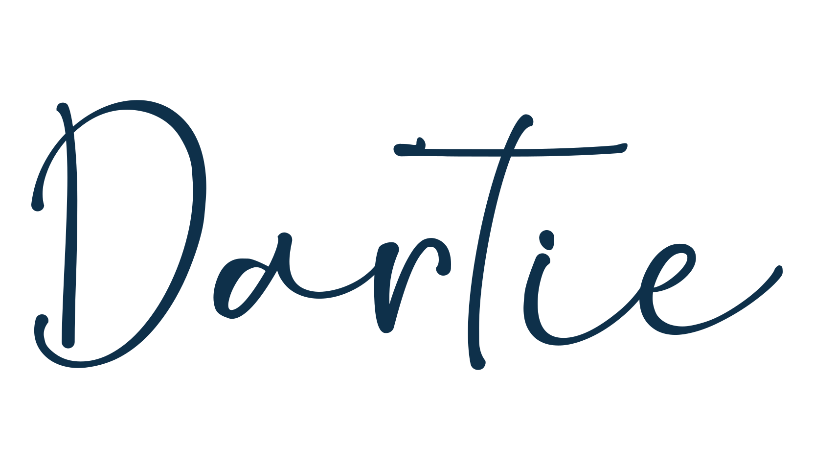 Dartie, handwriting font preview