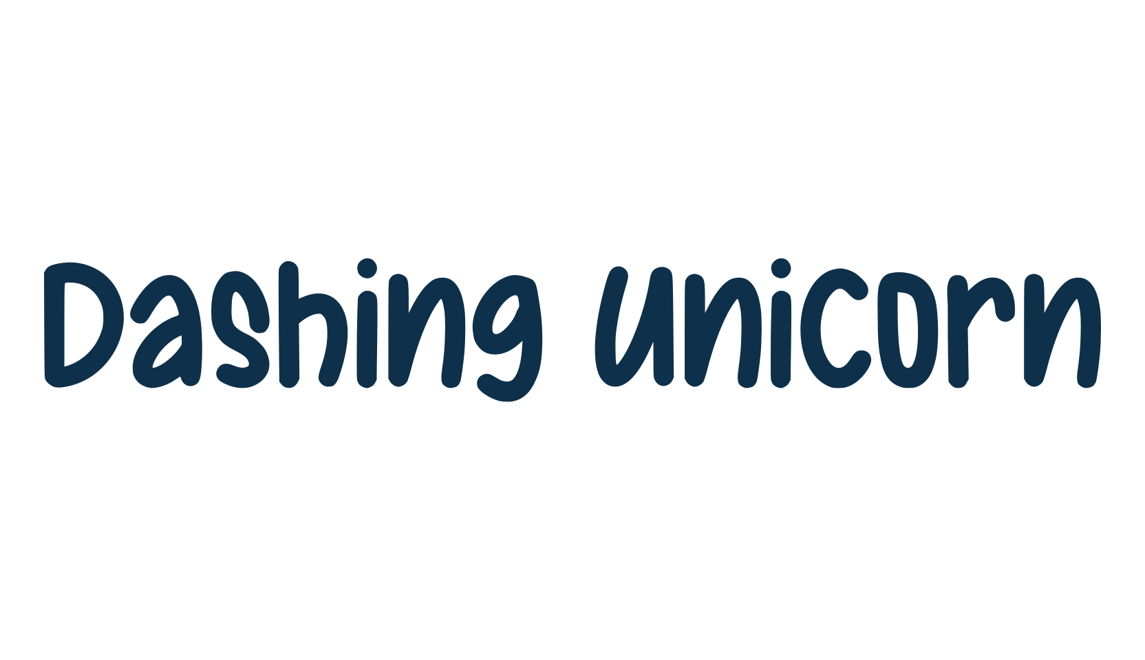Dashing Unicorn, handwriting font preview