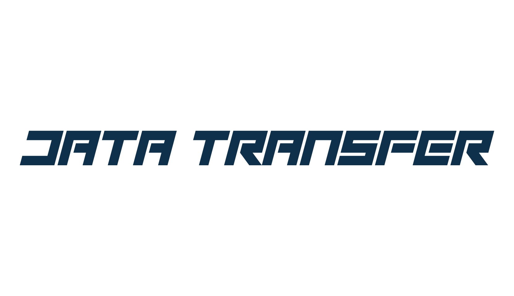 Data Transfer, techno sci-fi font preview