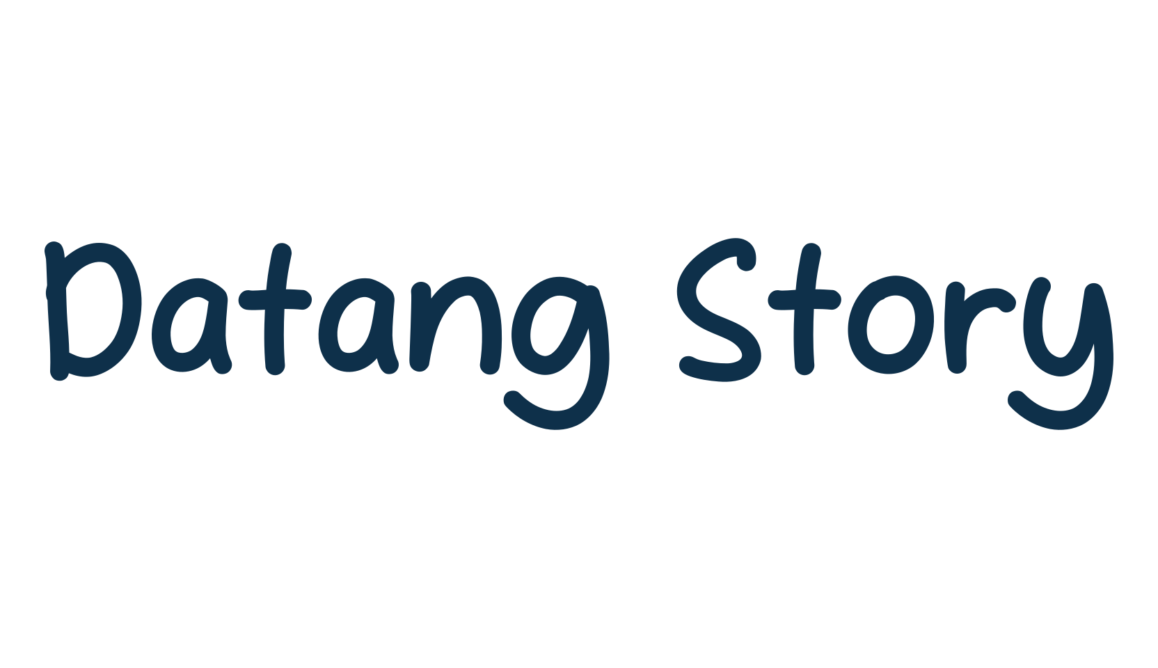 Datang Story, script handwritten fancy decorative calligraphy font preview