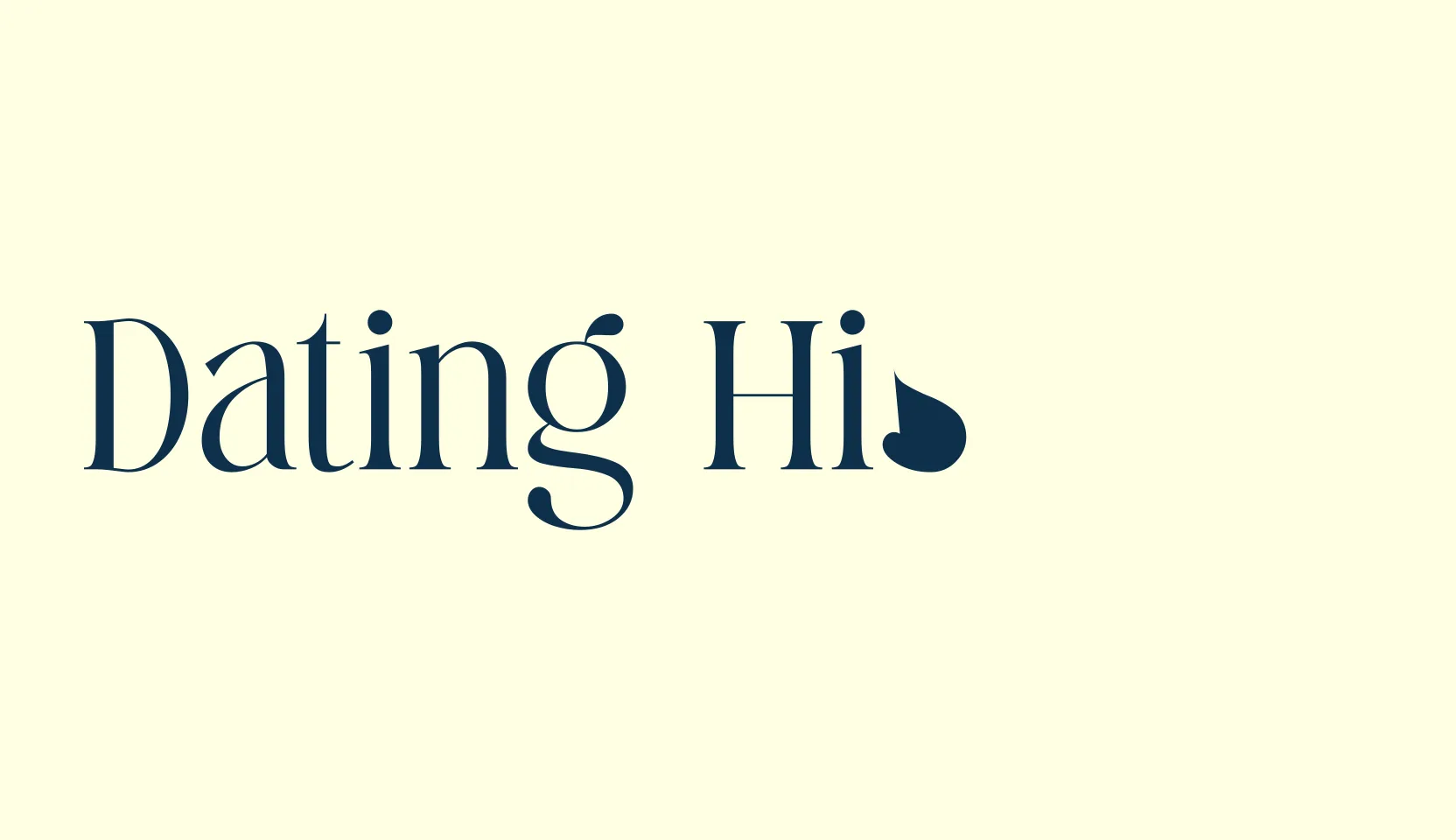 Dating Historia, serif font preview