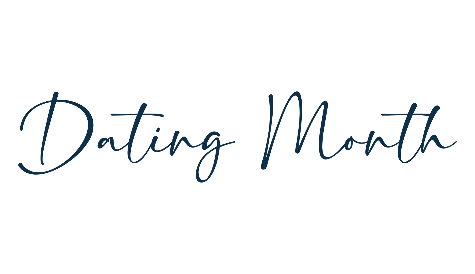 Dating Month, calligraphy font preview