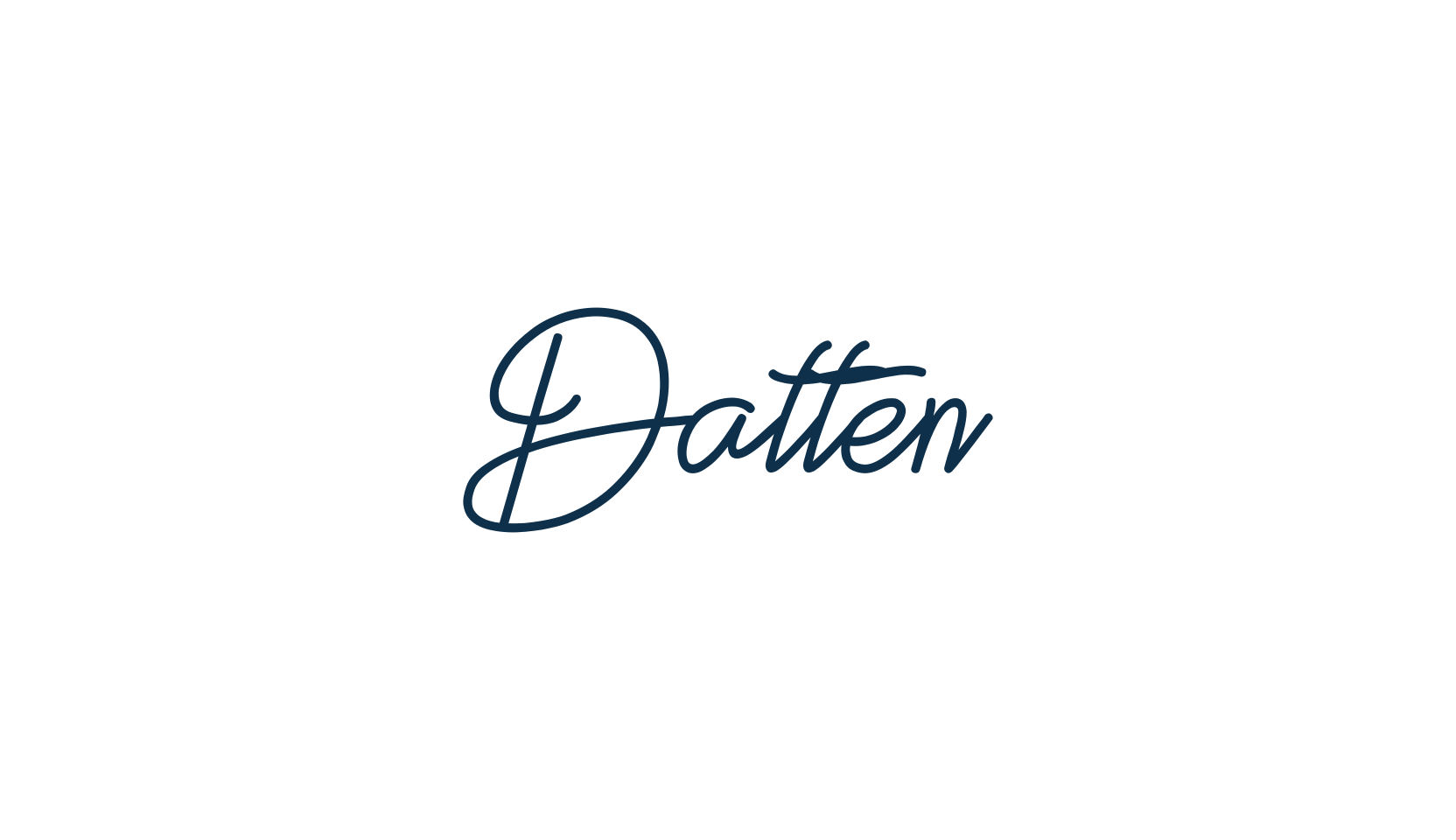 Datten, script handwritten fancy decorative calligraphy font preview