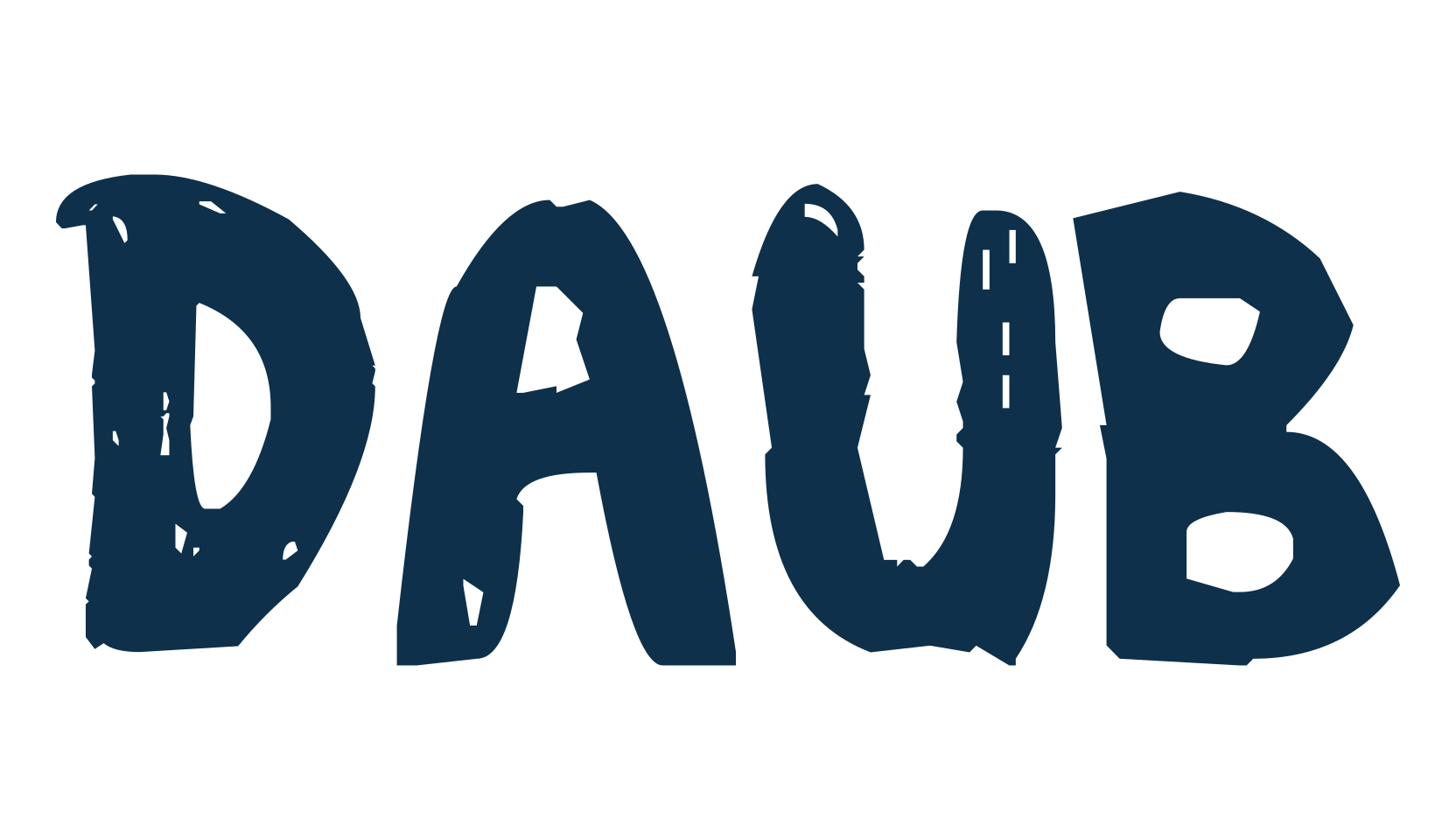 Daub, fancy eroded decorative font preview