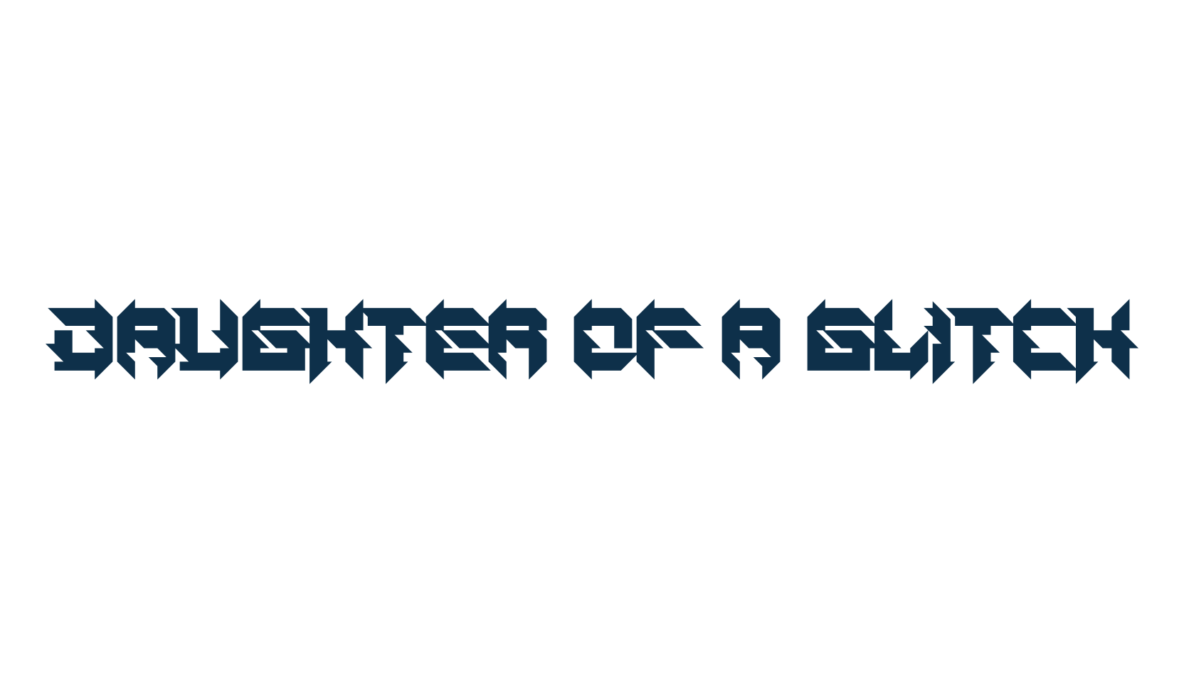 Daughter of a Glitch, gothic modern font preview