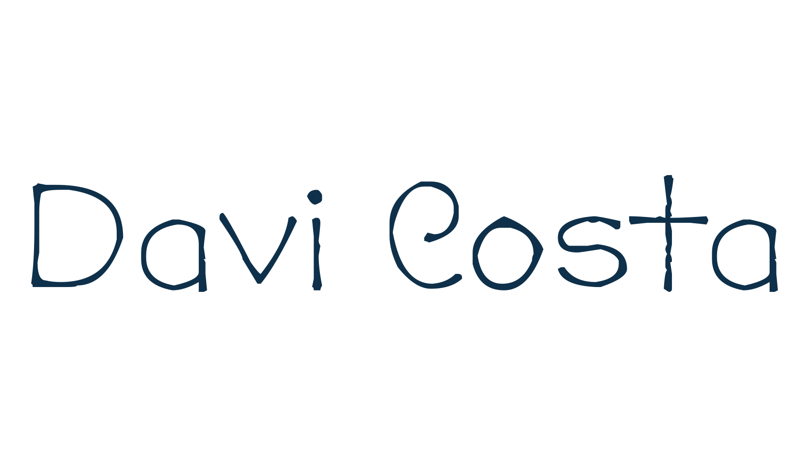 Davi Costa, handwriting font preview