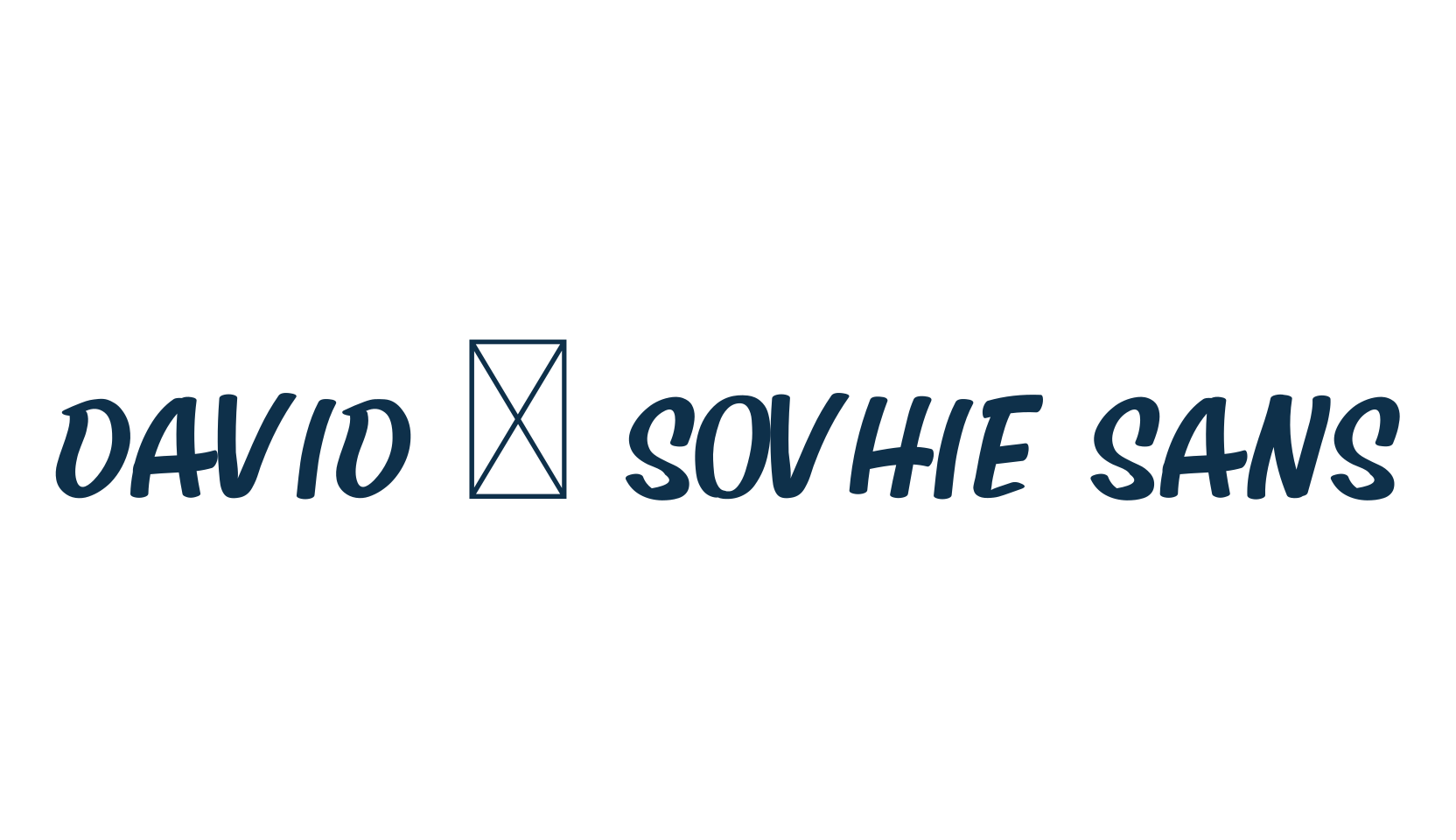 David & Sovhie Sans, fancy various decorative script calligraphy font preview