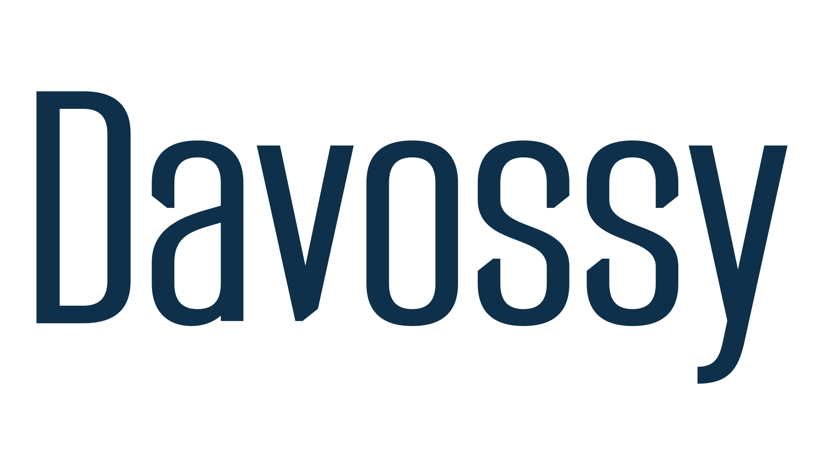 Davossy, basic sans serif font preview