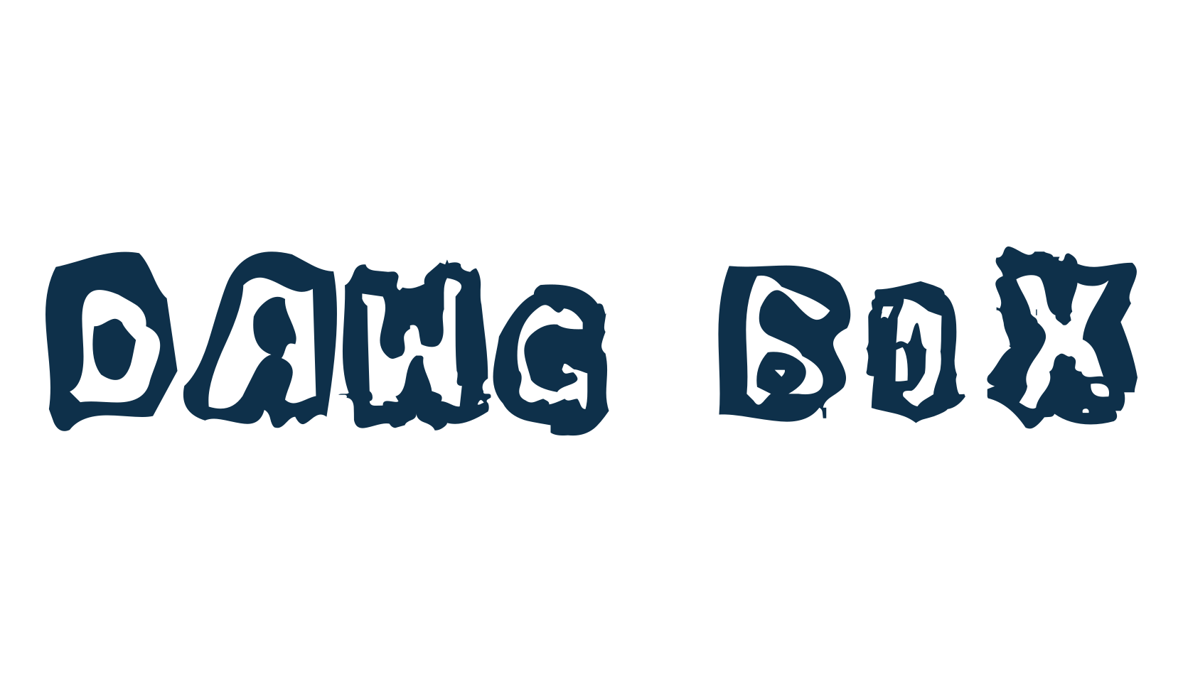 Dawg Box, fancy destroy decorative font preview