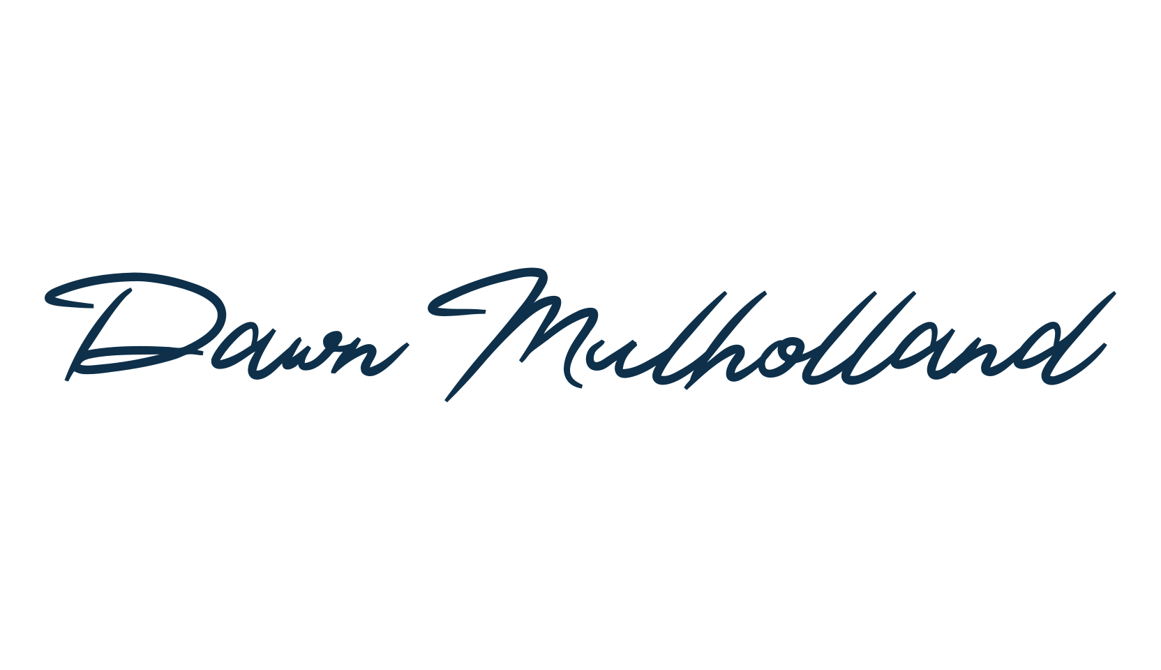 Dawn Mulholland, handwriting font preview