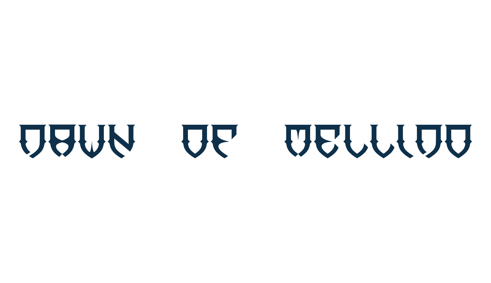 Dawn of Mellido, gothic modern font preview