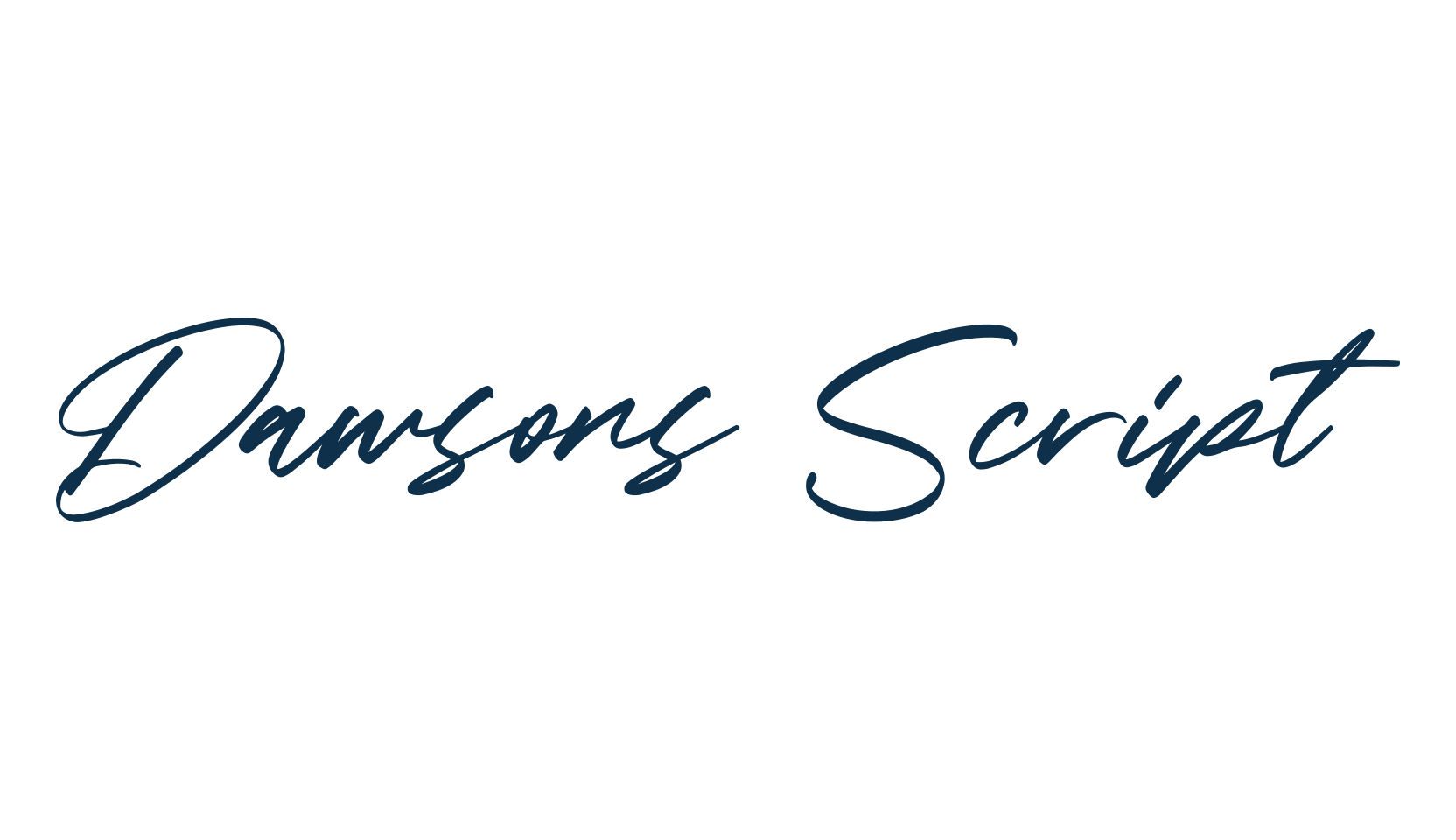 Dawsons Script, script handwritten fancy decorative calligraphy font preview