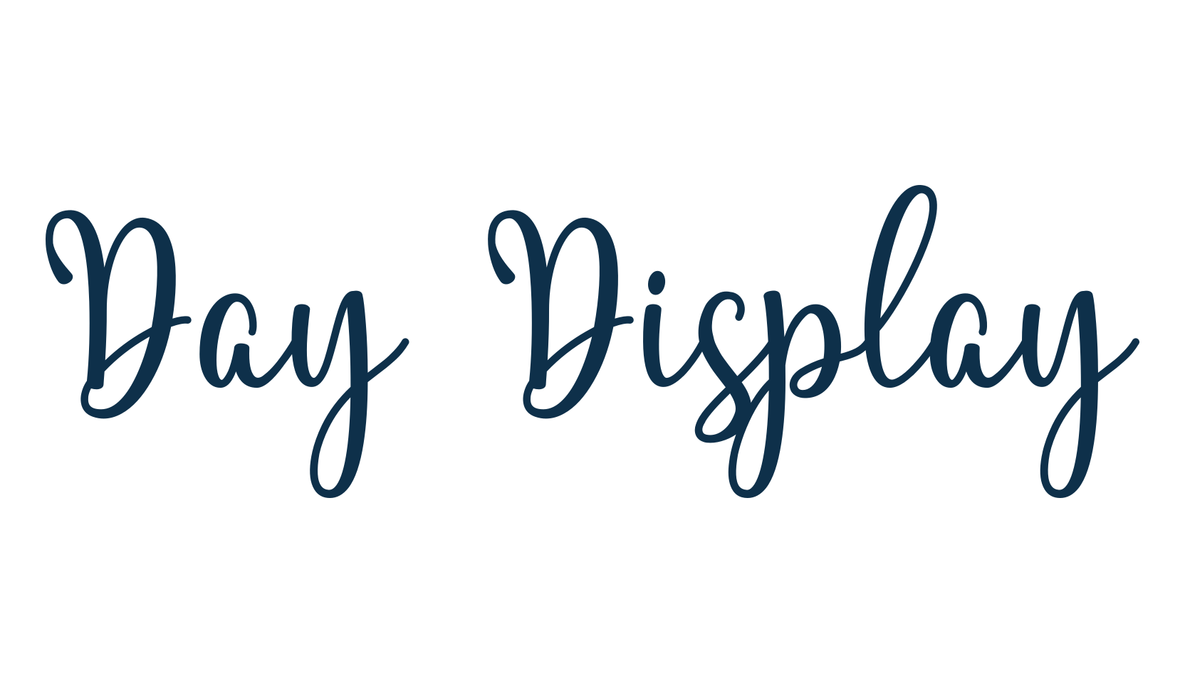 Day Display (day-display-2), fancy various decorative script calligraphy font preview