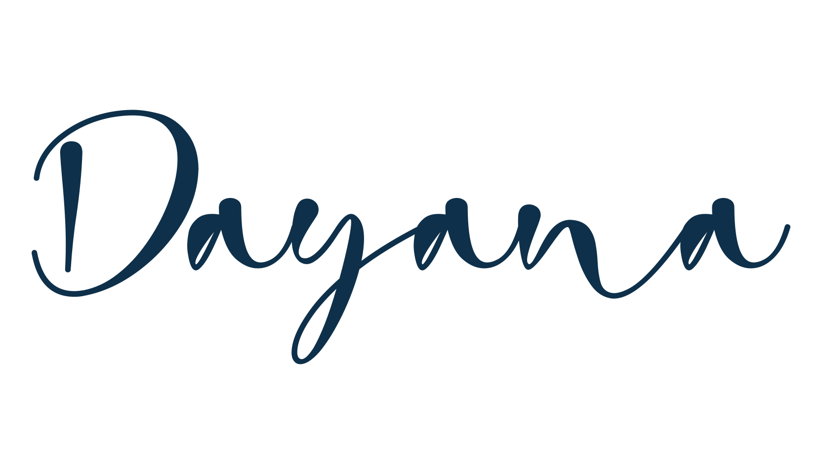 Dayana, handwriting font preview
