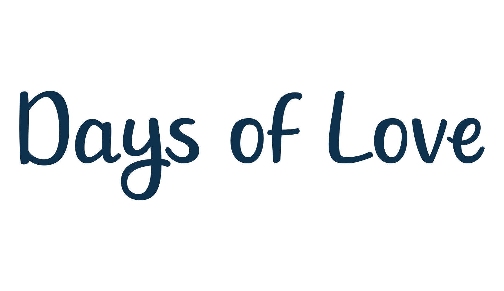 Days of Love, script handwritten fancy decorative calligraphy font preview