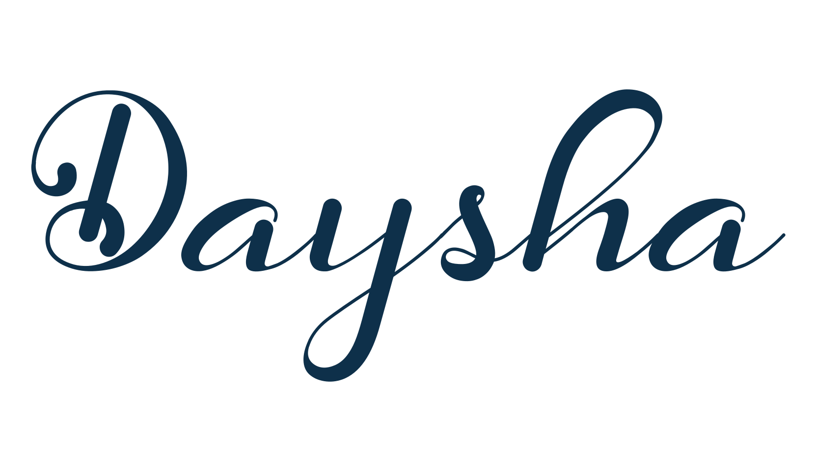 Daysha, calligraphy font preview