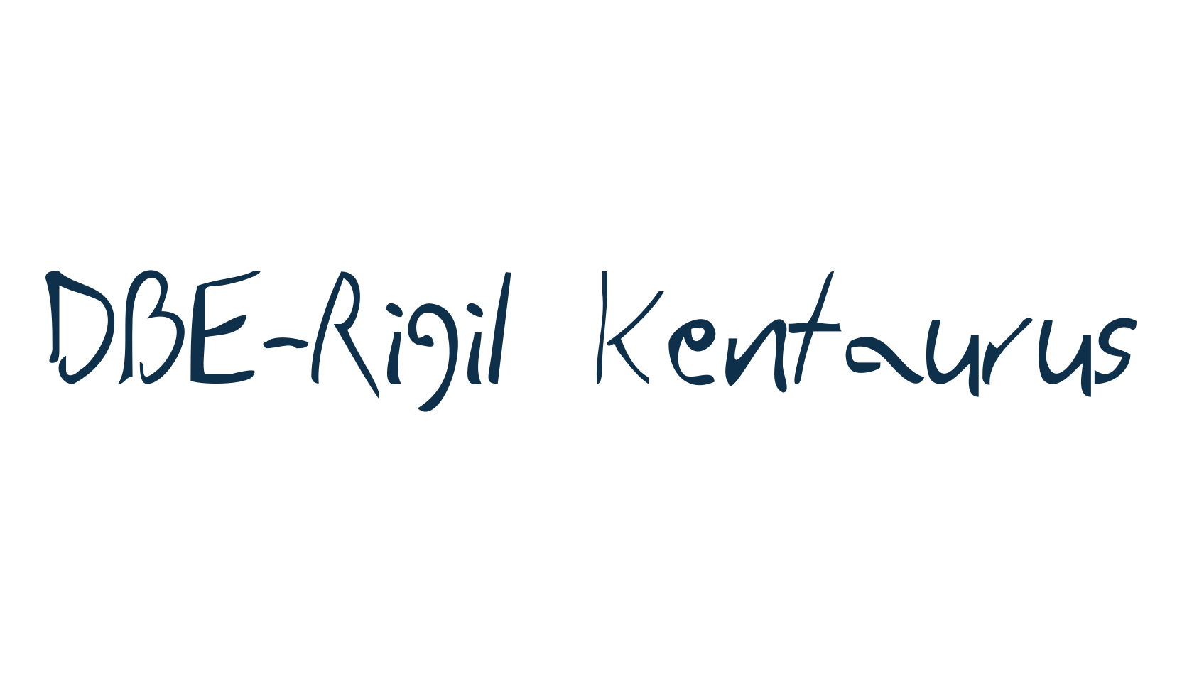 DBE-Rigil Kentaurus, handwriting font preview