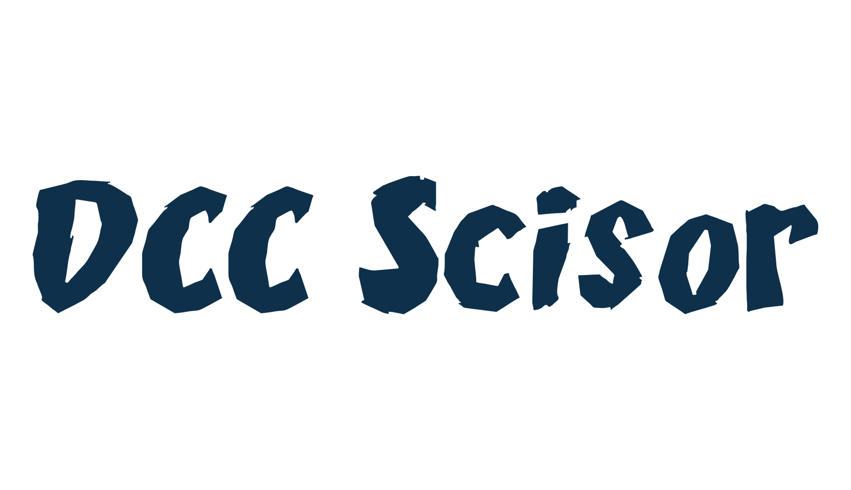 DCC Scisor, cartoon font preview