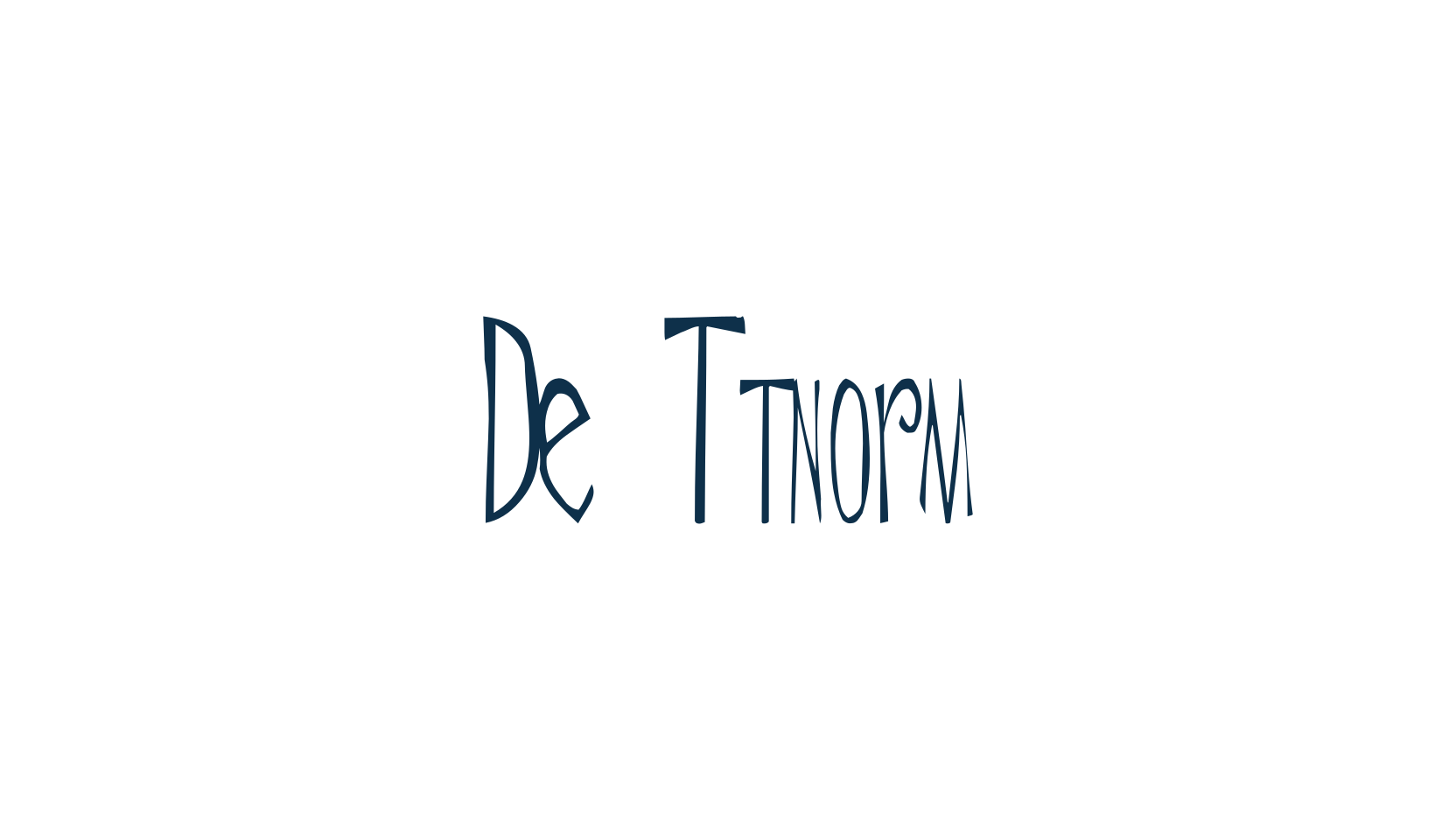 De Ttnorm, fancy cartoon decorative font preview