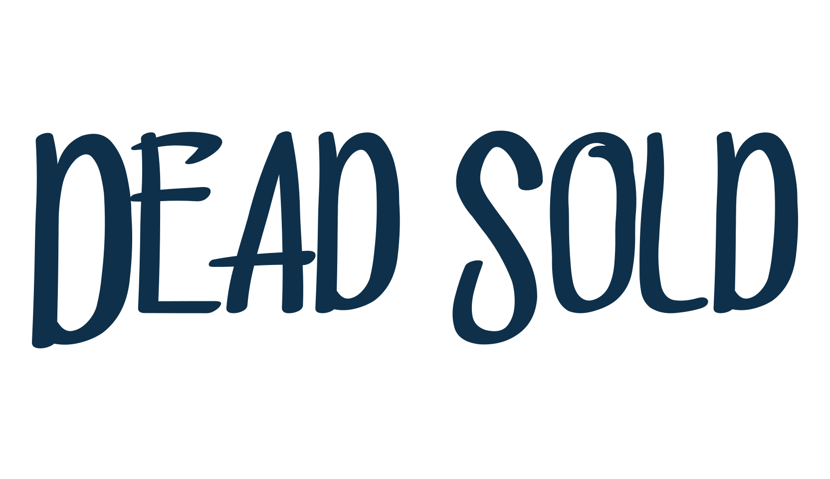 Dead Sold, handwriting font preview