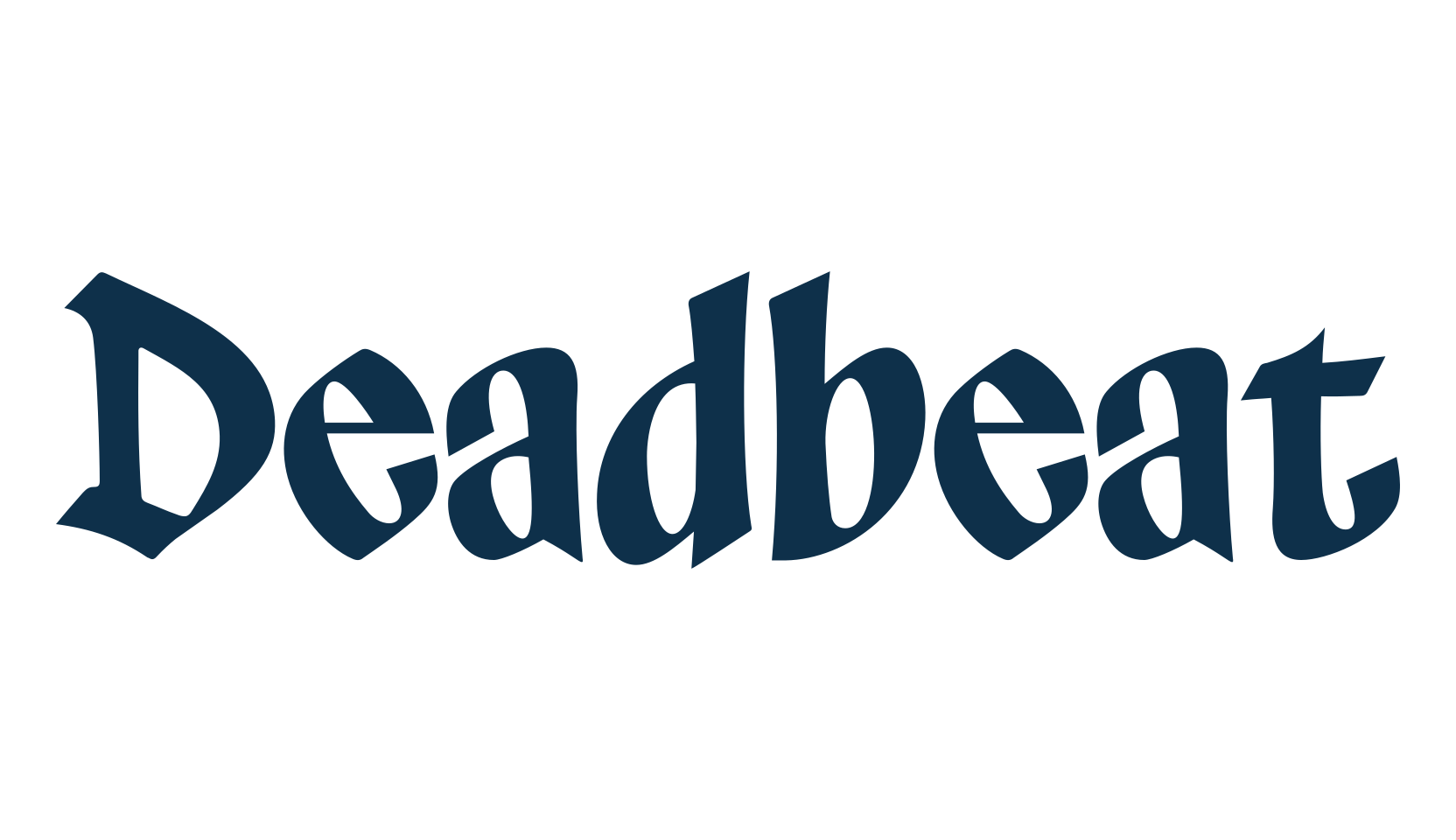 Deadbeat, halloween font preview