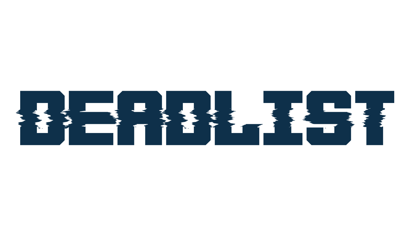 Deadlist, fancy distorted decorative font preview