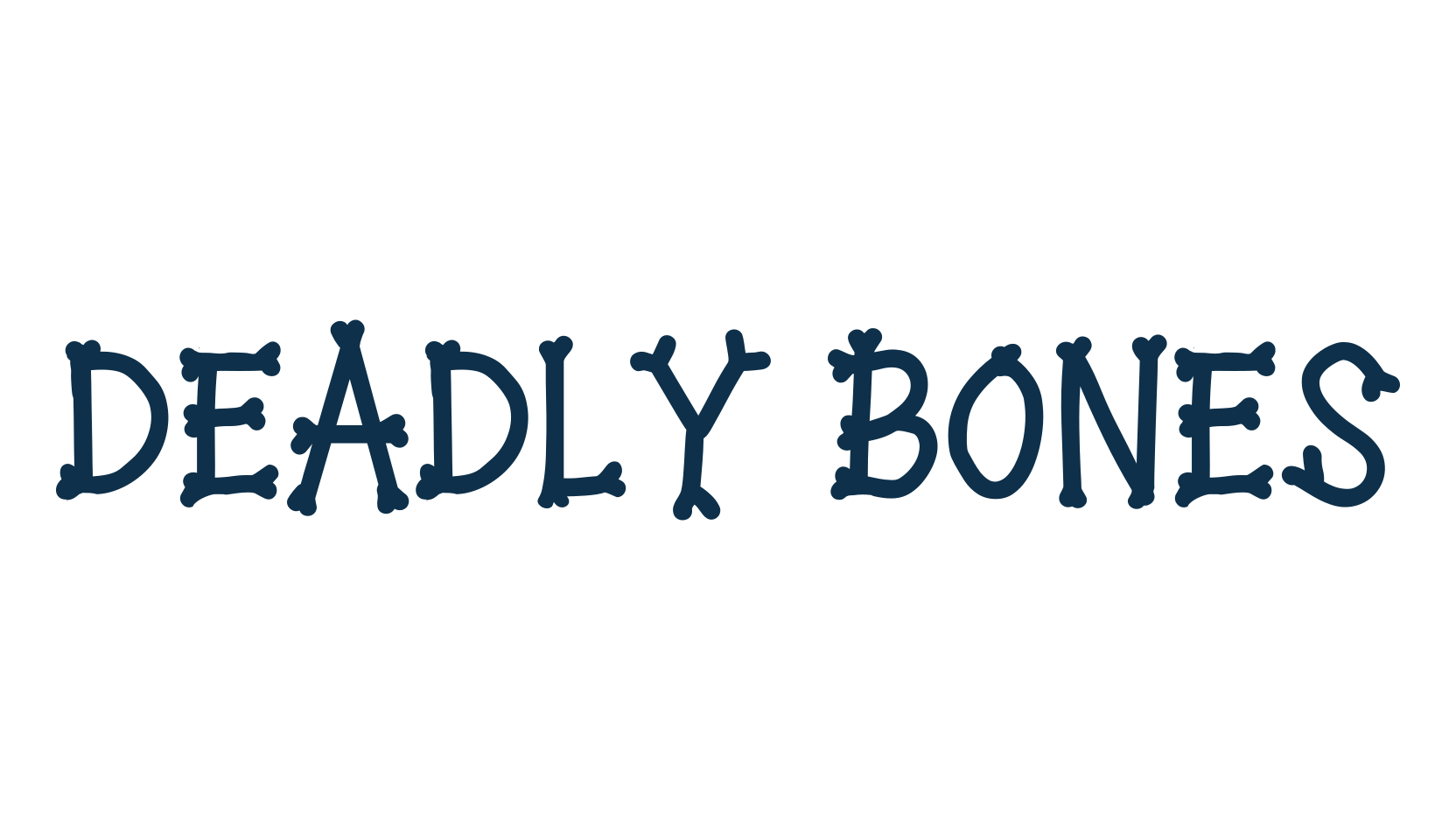 Deadly Bones, halloween font preview