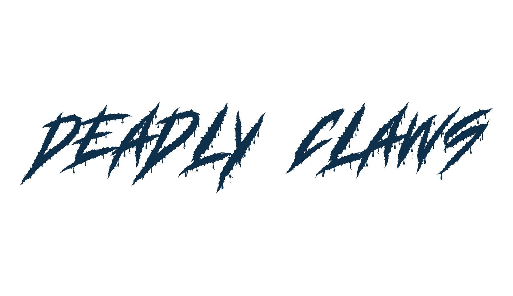 Deadly Claws, holiday halloween fancy decorative horror font preview