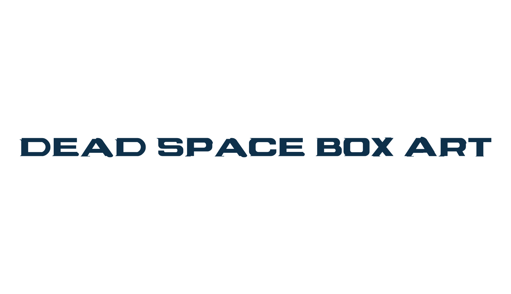 Dead Space Box Art, techno sci-fi font preview