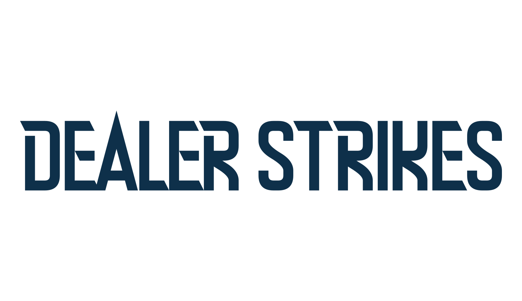 Dealer Strikes, sci-fi font preview