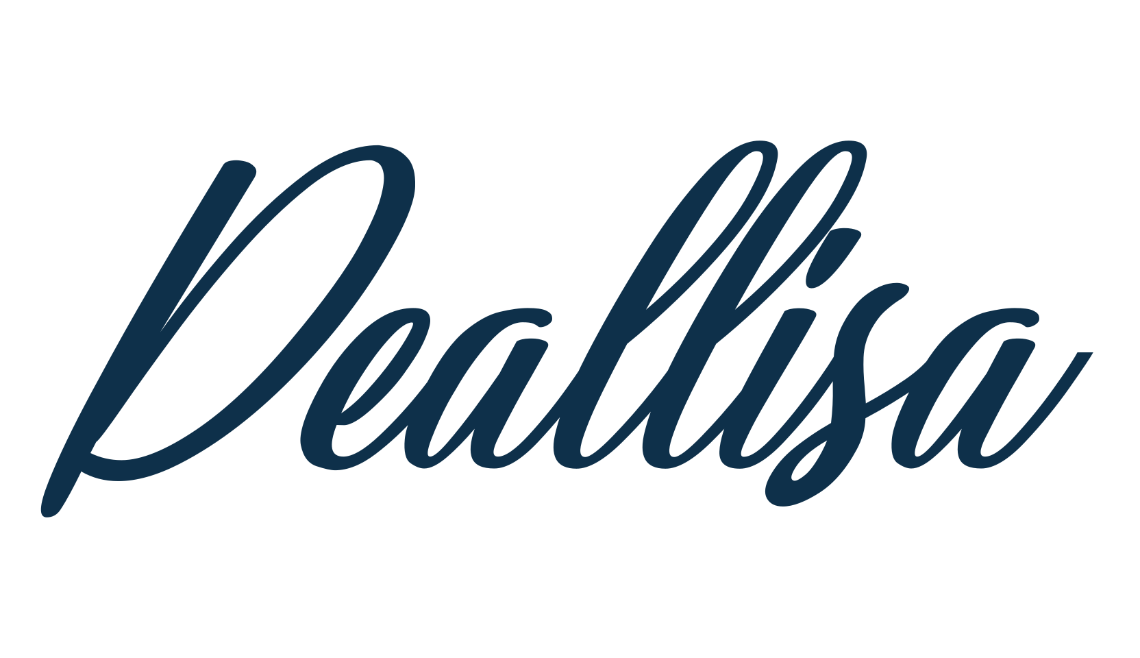 Deallisa, script calligraphy fancy decorative font preview