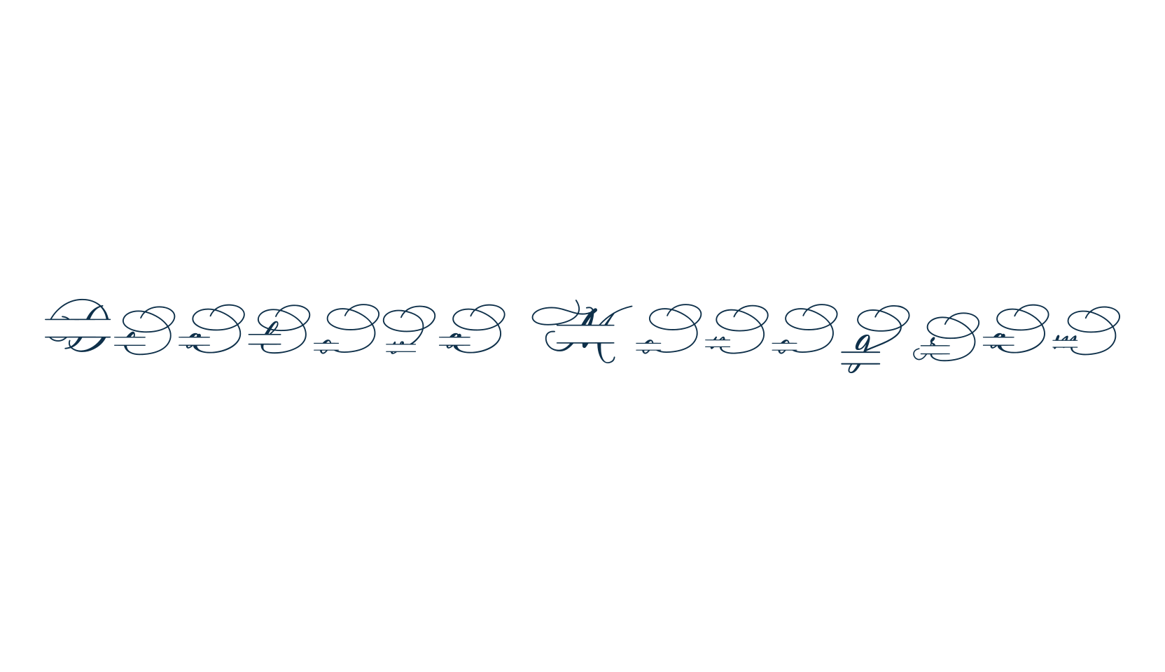 Dealova Monogram, initials font preview