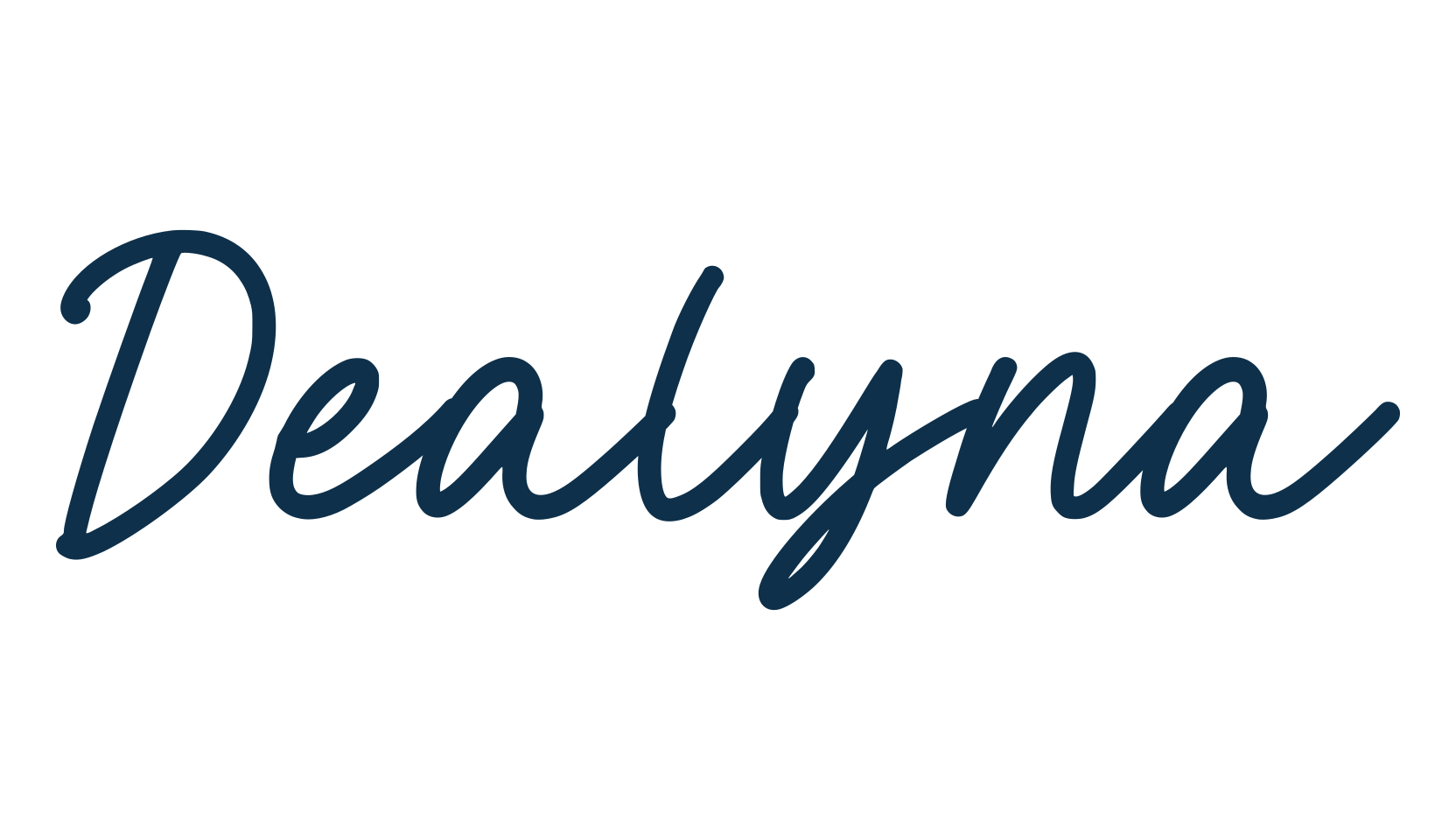 Dealyna, script handwritten fancy decorative calligraphy font preview