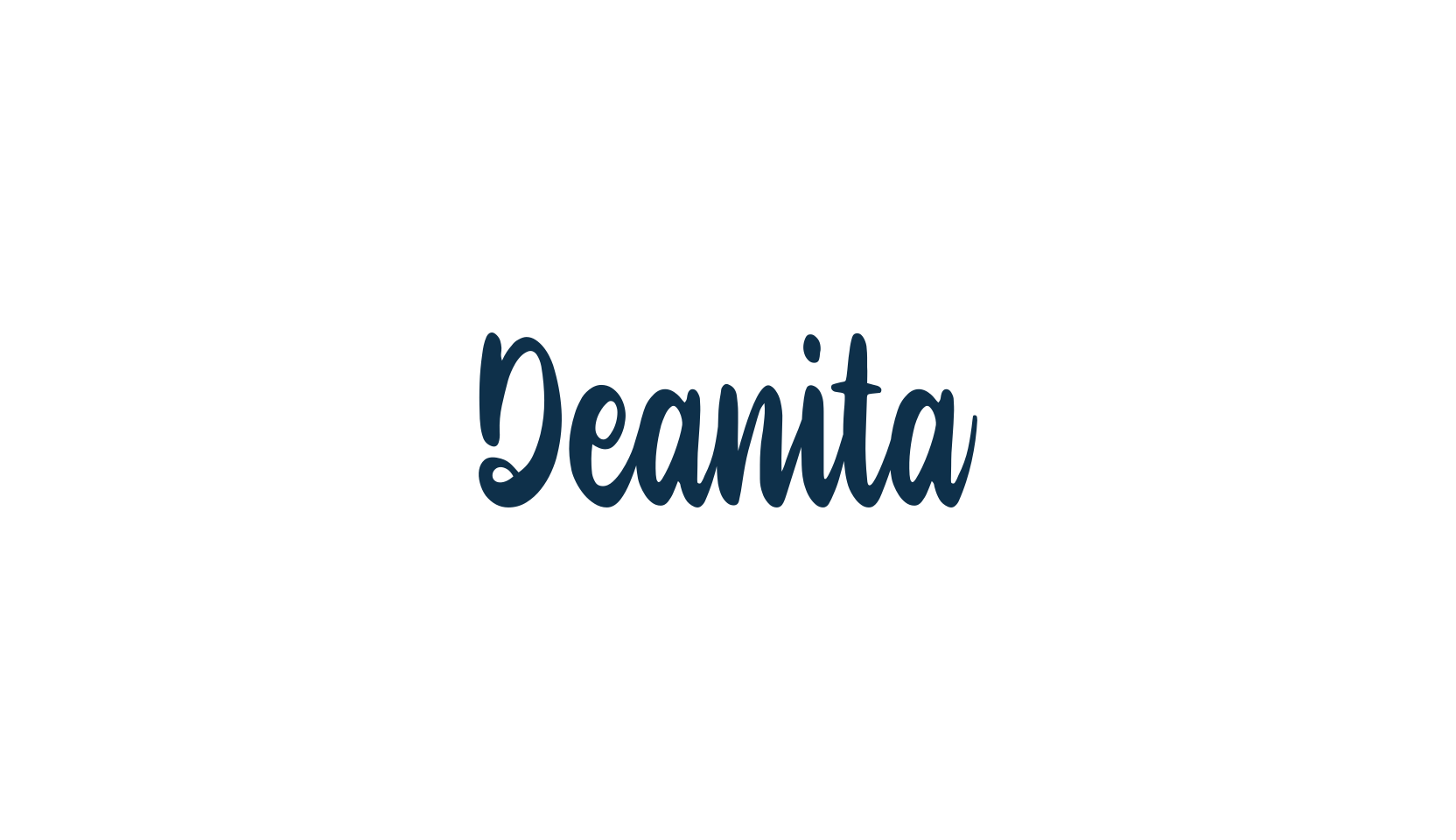 Deanita, fancy decorative font preview