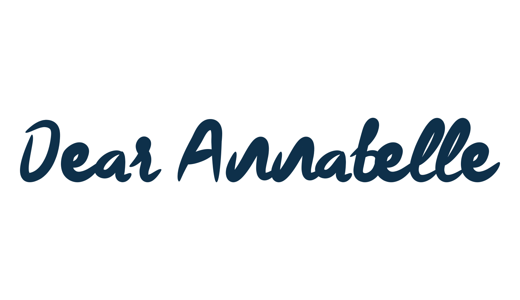 Dear Annabelle, brush font preview