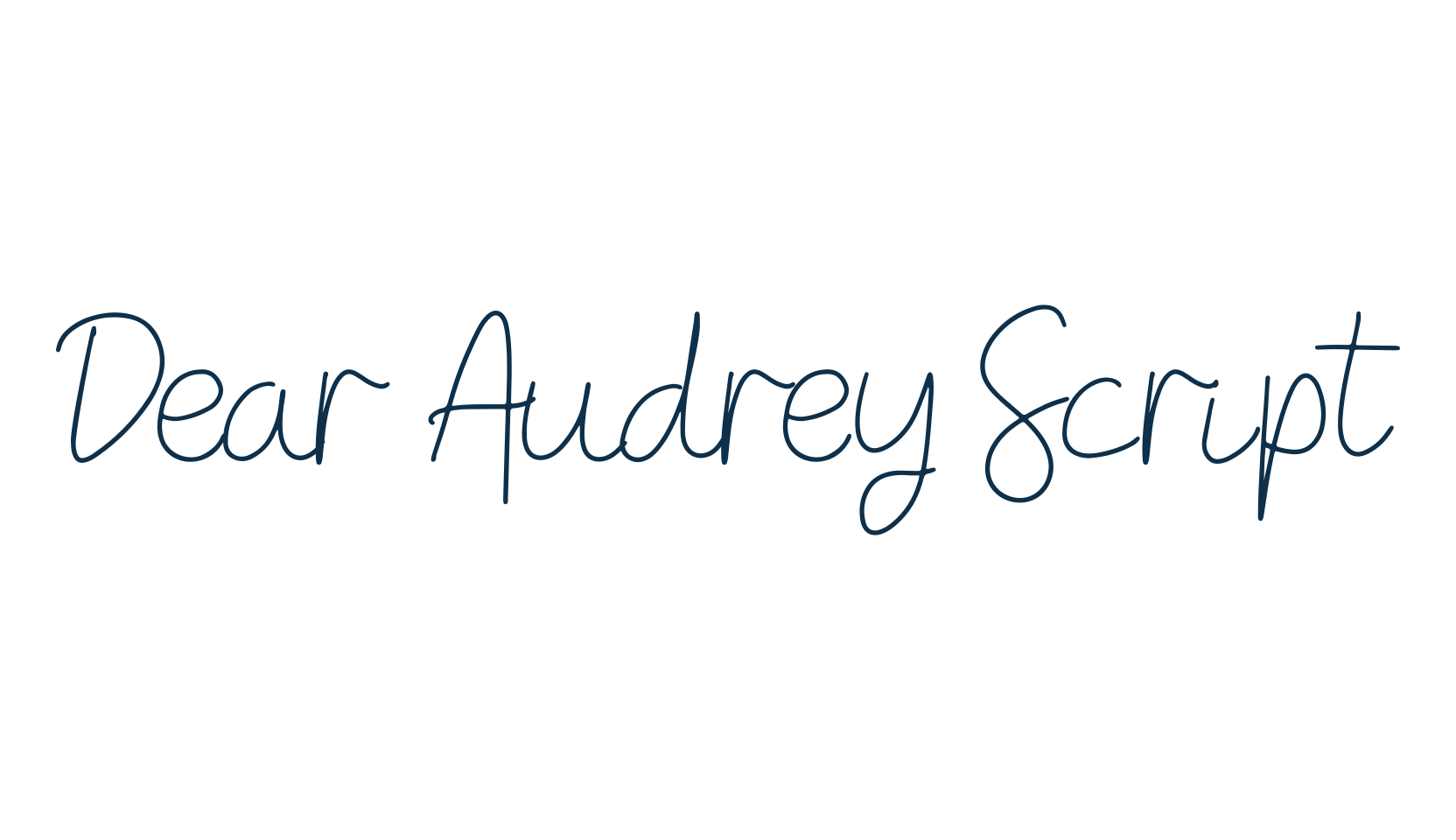 Dear Audrey Script, handwriting font preview
