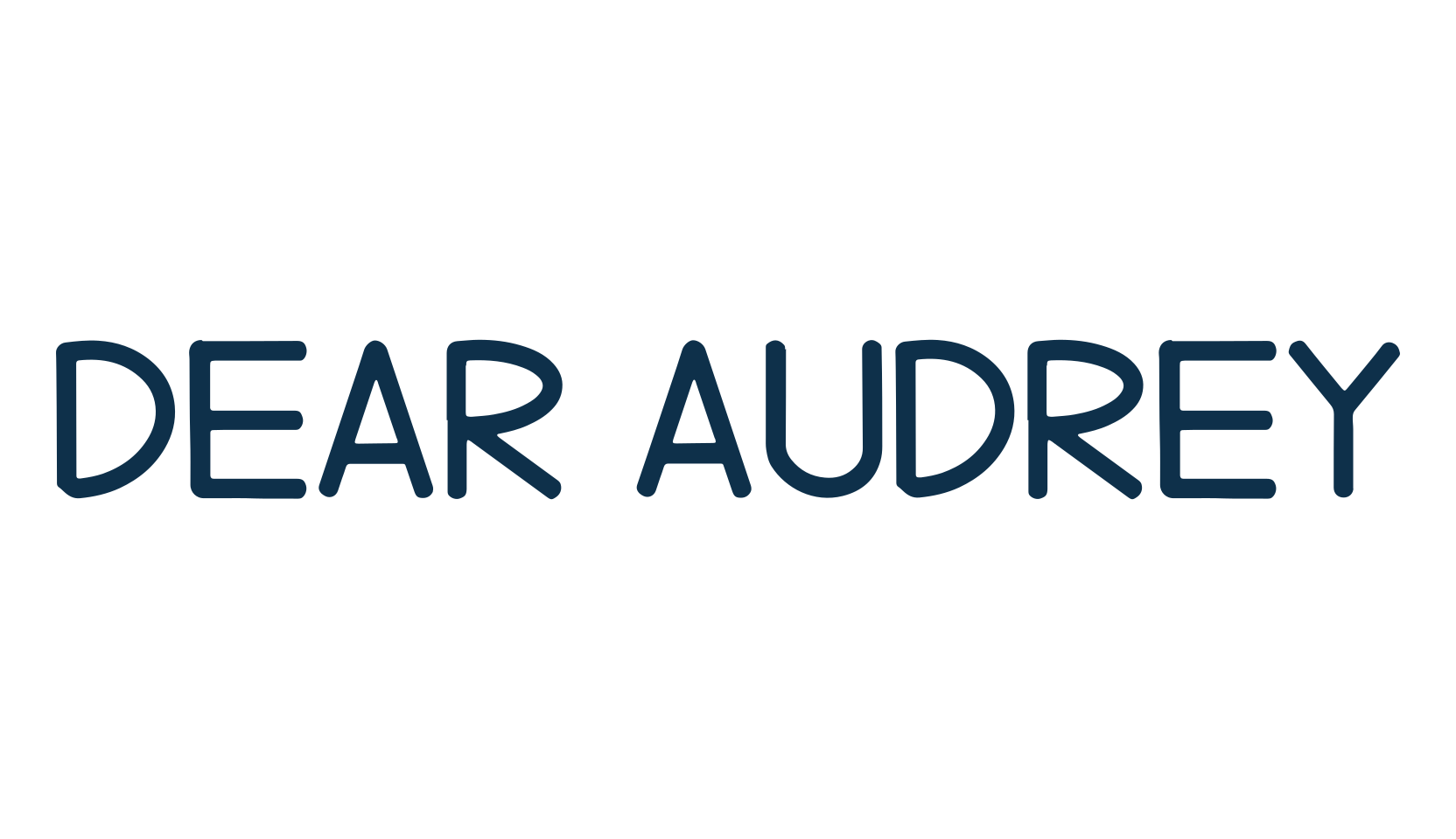 Dear Audrey, various font preview