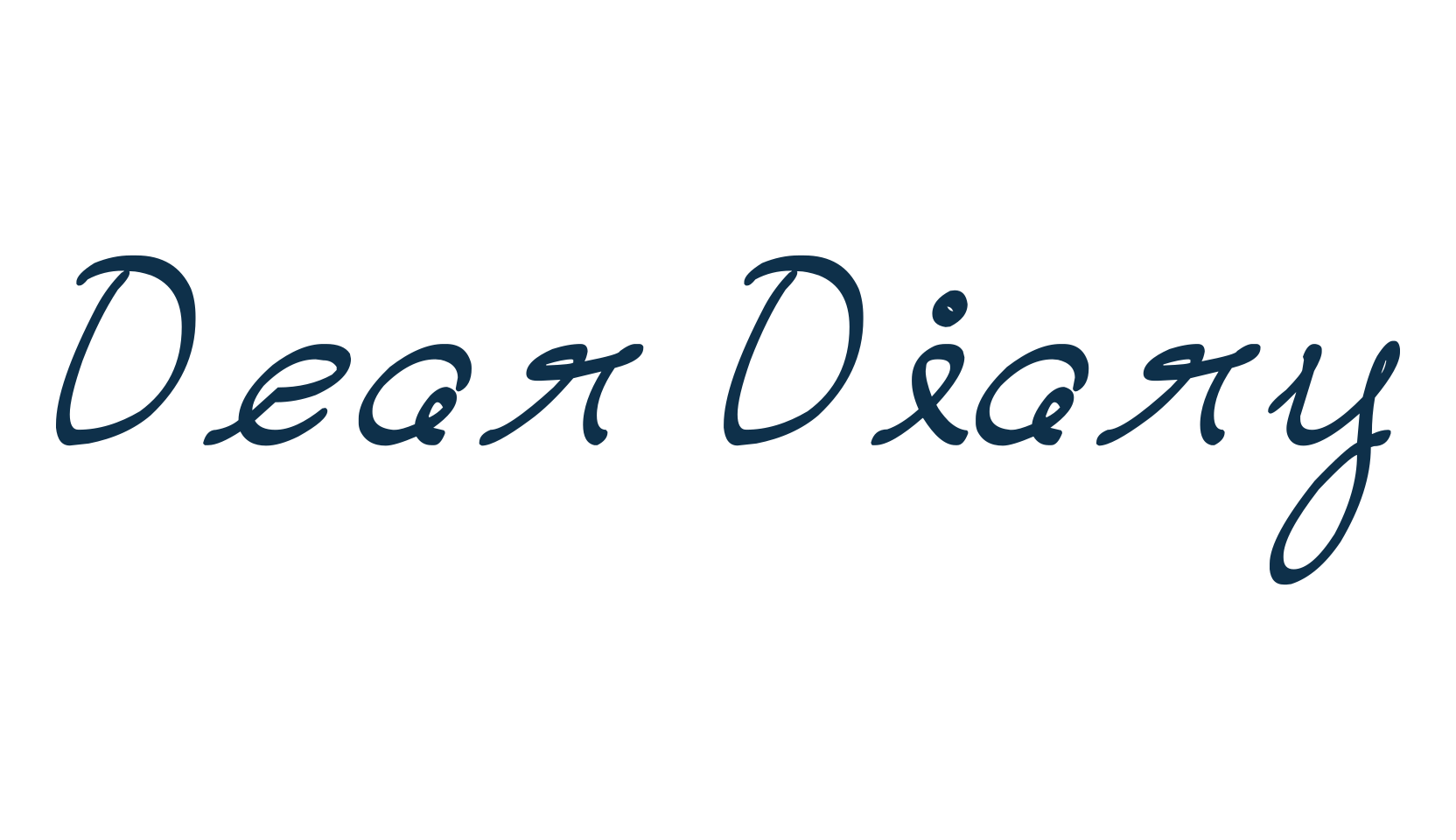 Dear Diary, display market font preview