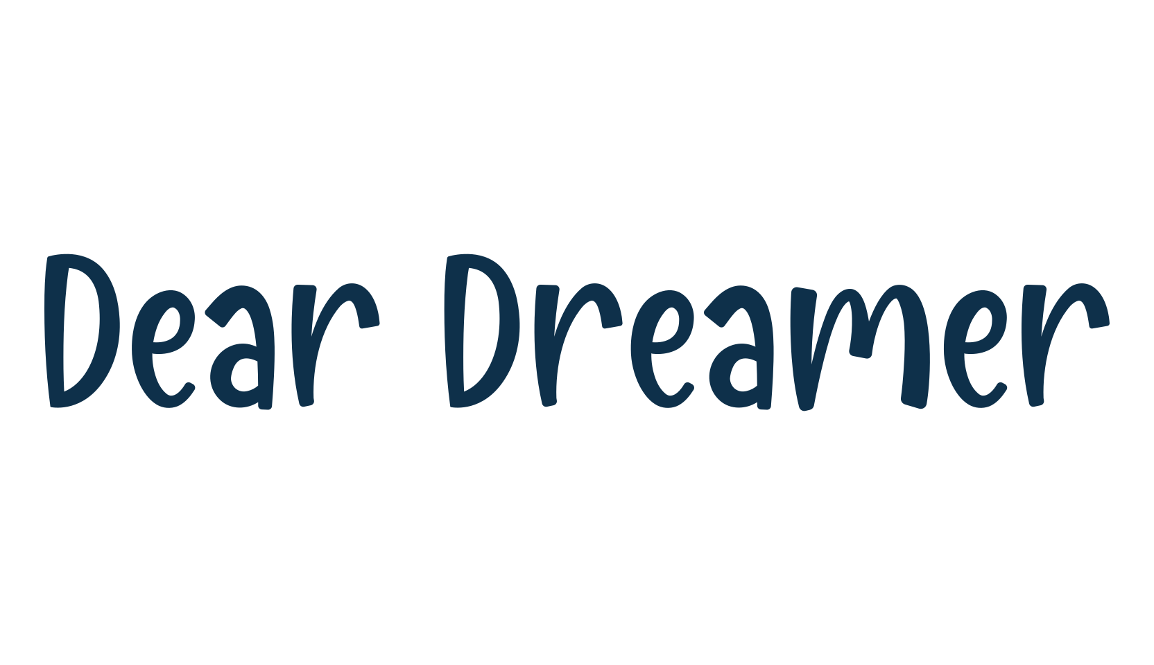 Dear Dreamer, cartoon font preview
