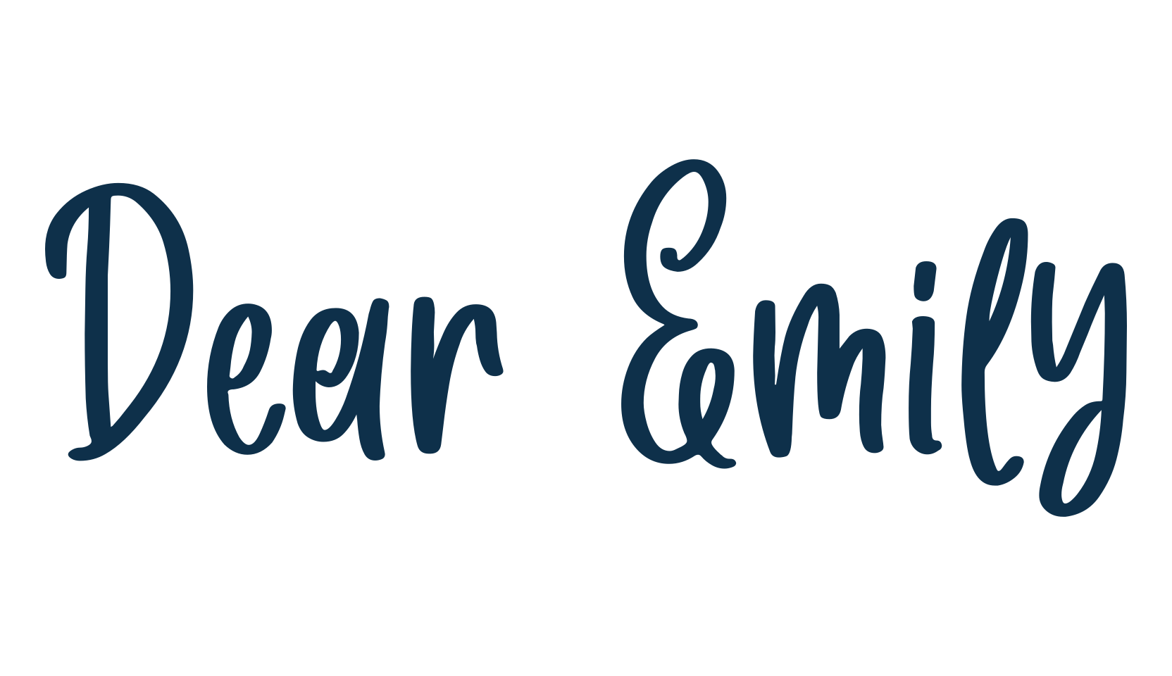 Dear Emily, handwriting font preview
