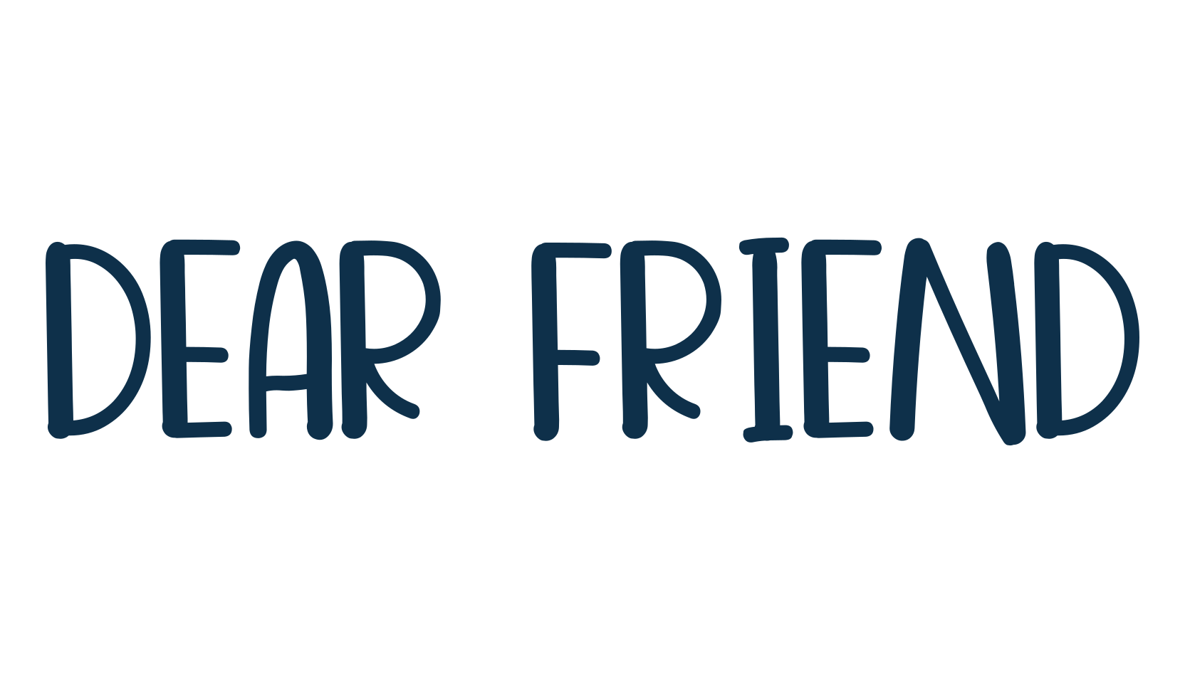 Dear Friend, display market font preview